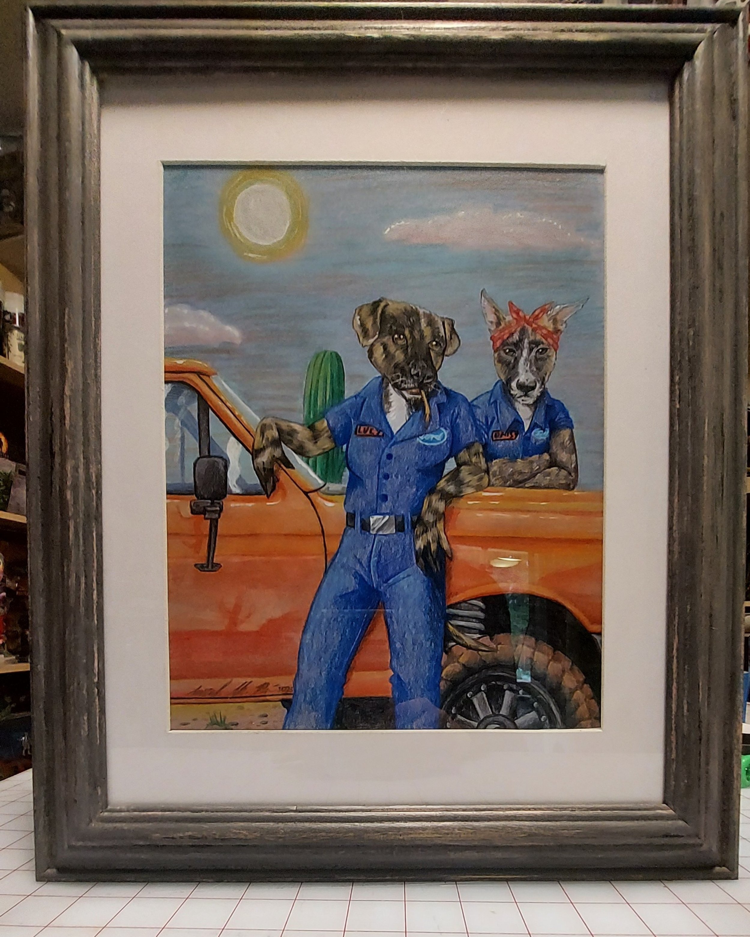 Lucy and Daisy (colored pencil 2023)