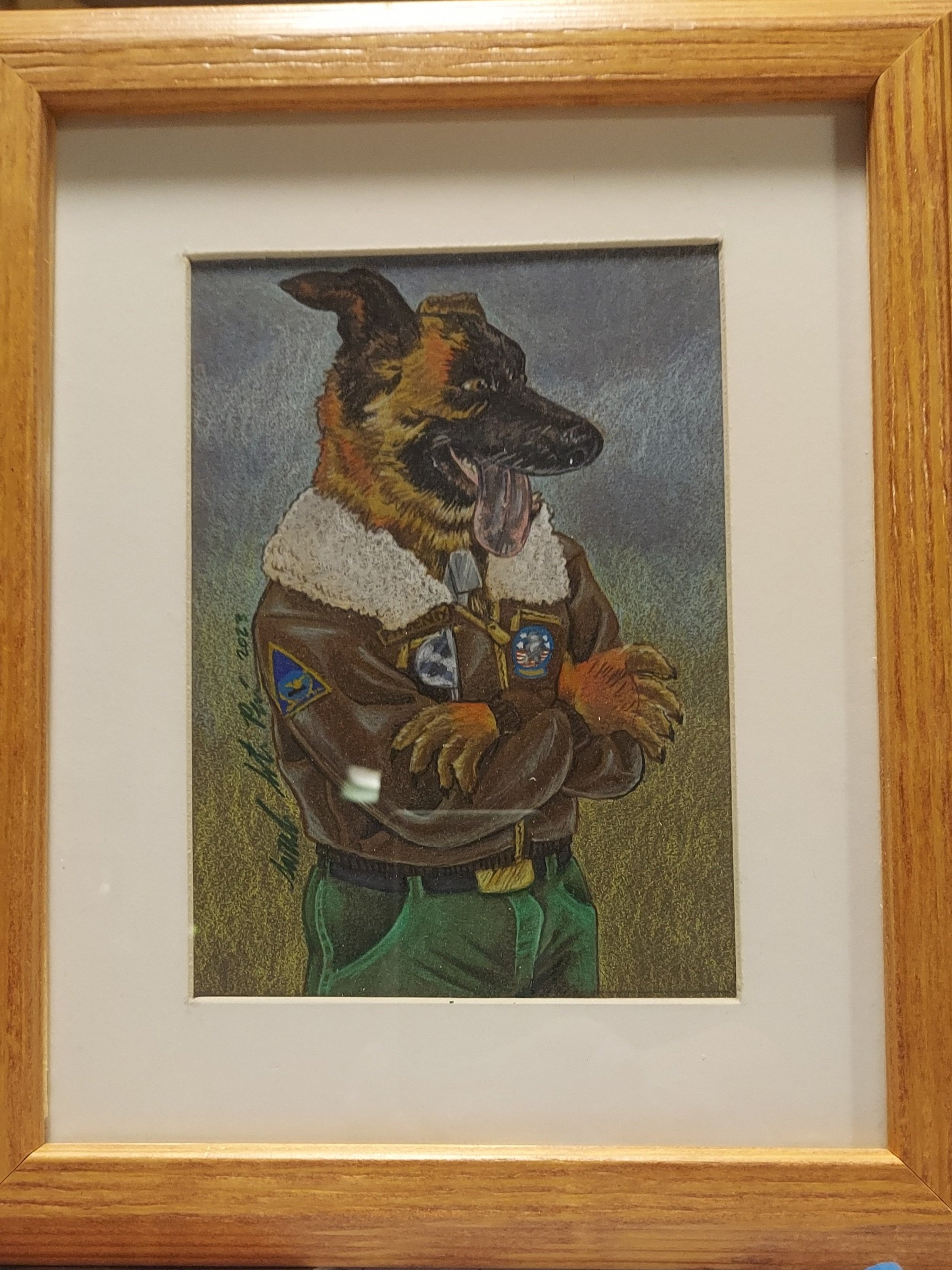 Phoenix as a Top Gun (colored pencil 2023)