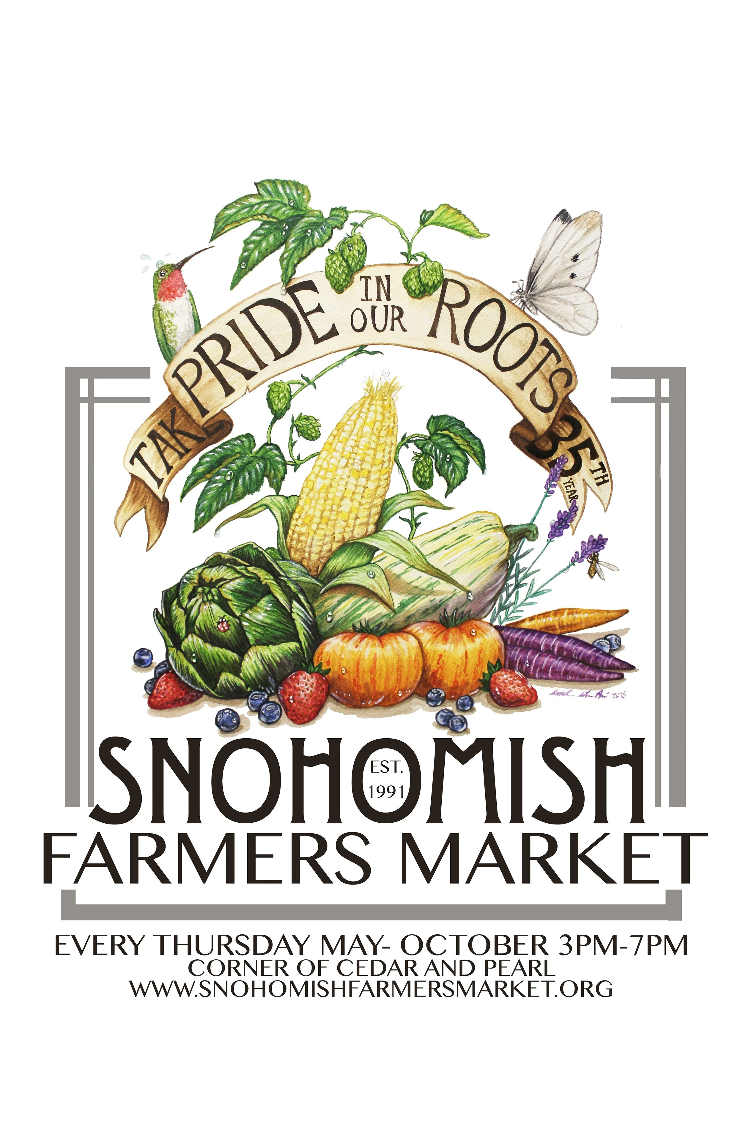 2025 Snohomish Farmer's Market poster