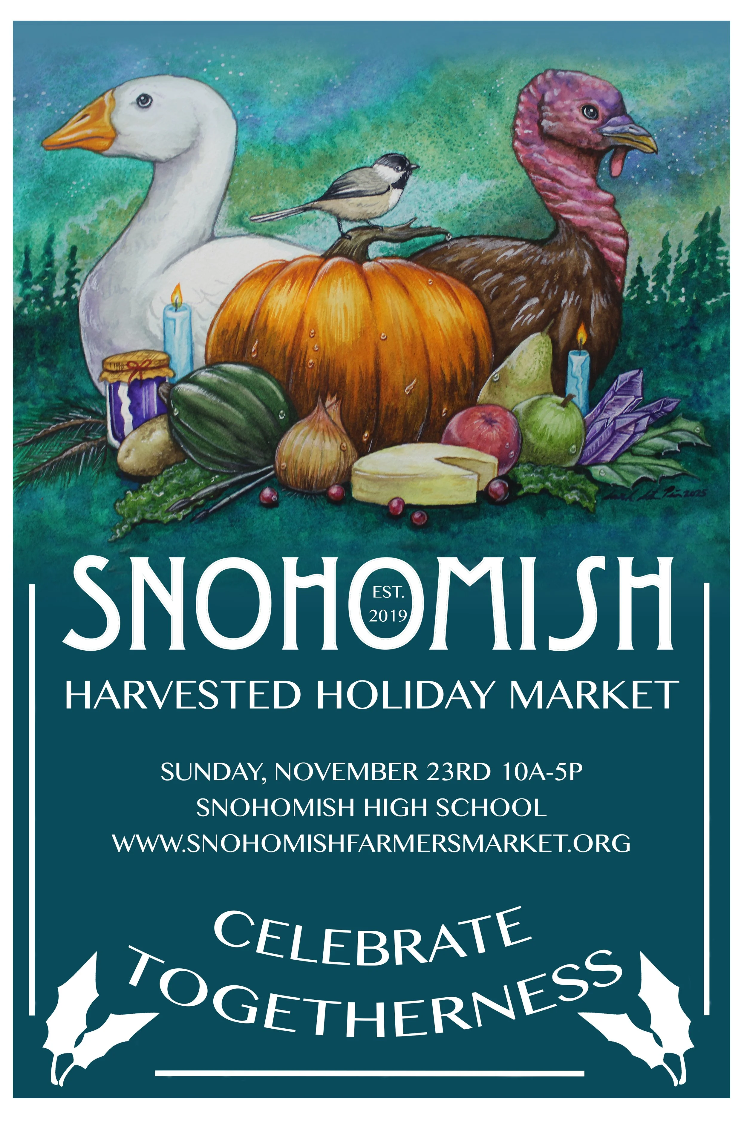 2025 Snohomish Harvested Holiday Market poster
