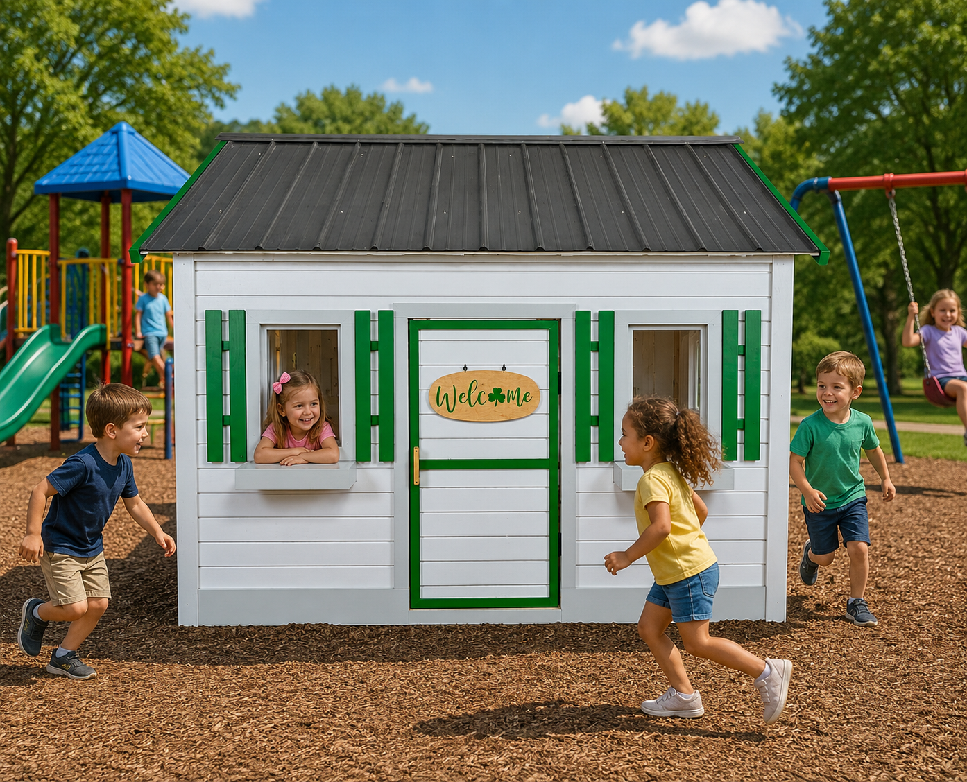 The 8x8 activity center features 8 types of activities and games for educational play.