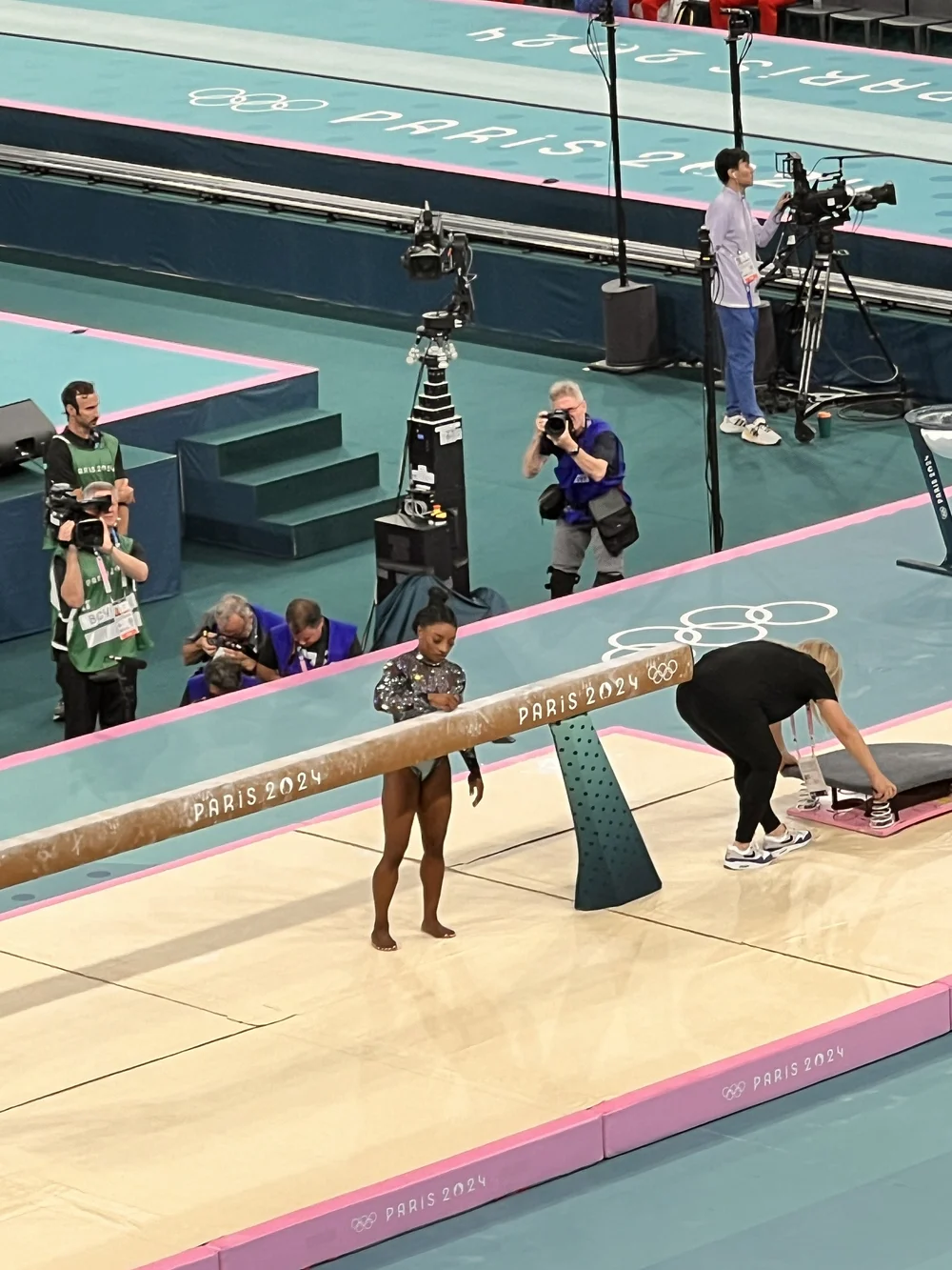 At the Women's Gymnastics Qualifying