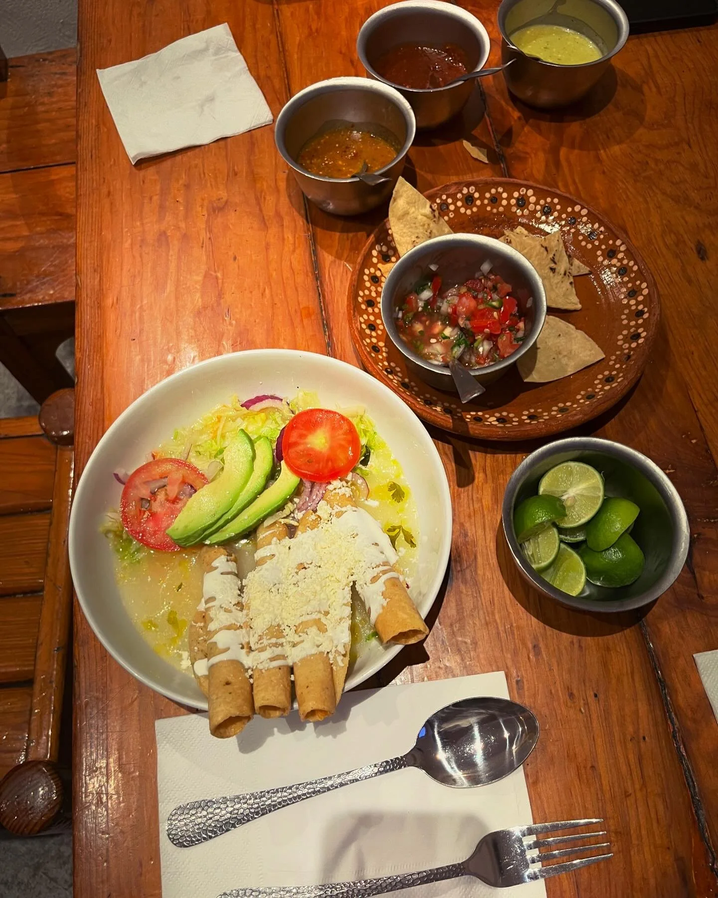 Delicious, rolled fish tacos. Newley renovated. Check this restaurant out in Centro.