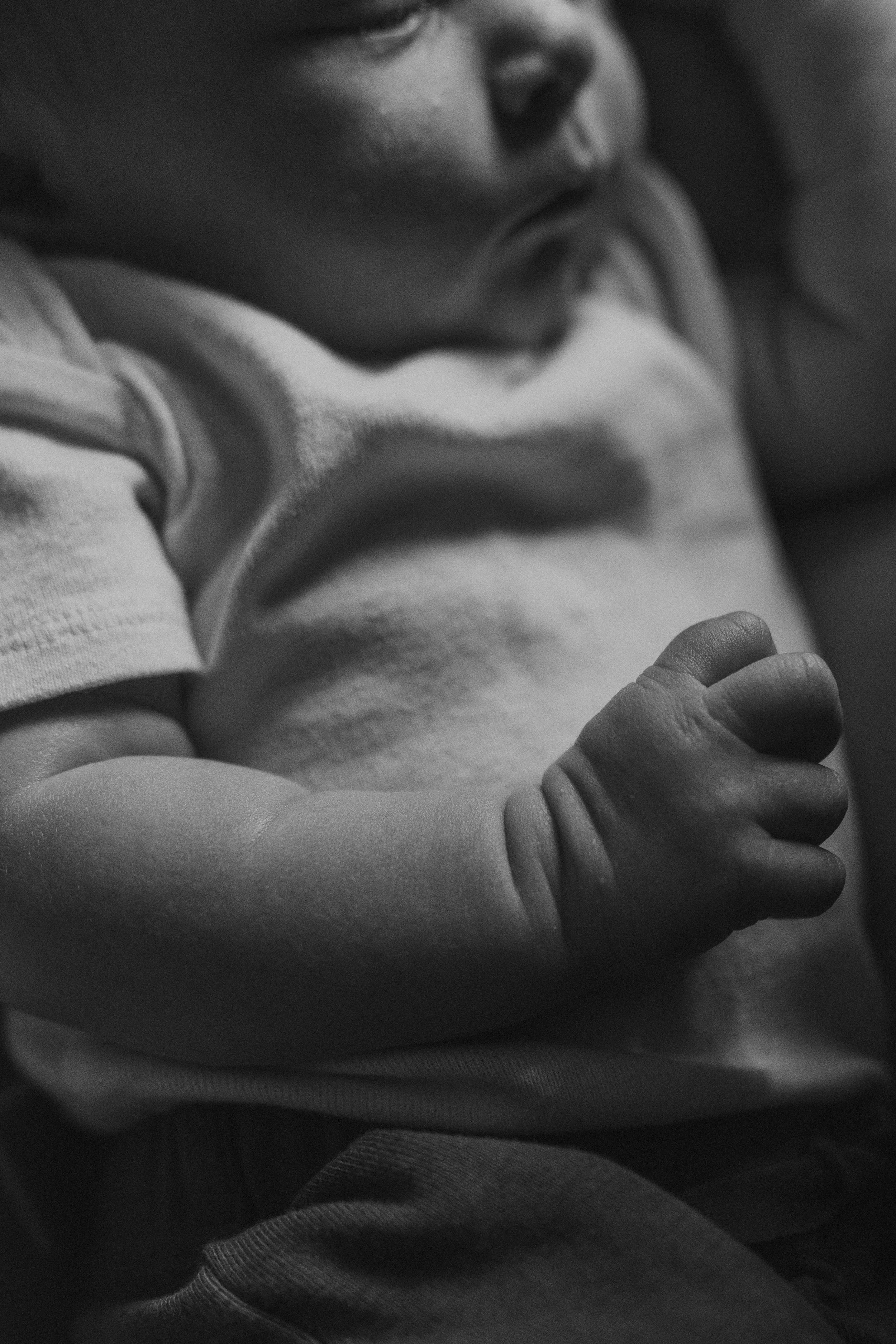 Skin details on newborn baby