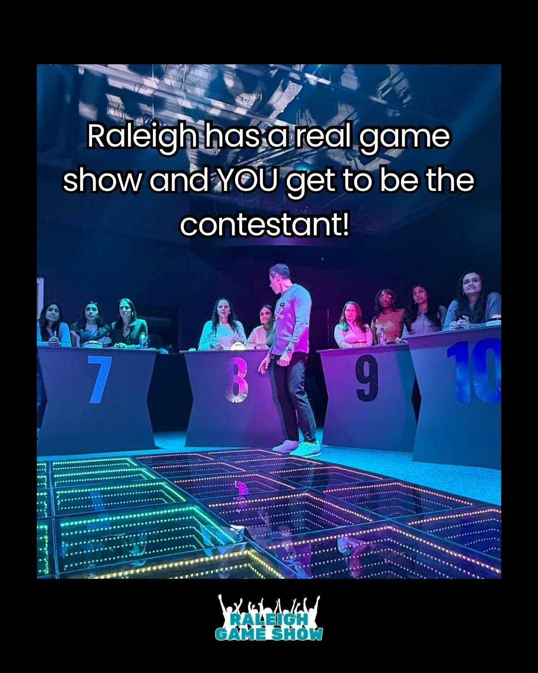 Love to watch game show? What if YOU could be IN IT?!

You walk in&hellip; grab a buzzer&hellip;
and suddenly you&rsquo;re arguing with your team like it&rsquo;s Game 7 😅

Raleigh Game Show is a mix of:
&bull; Trivia
&bull; Strategy
&bull; Fast-pace