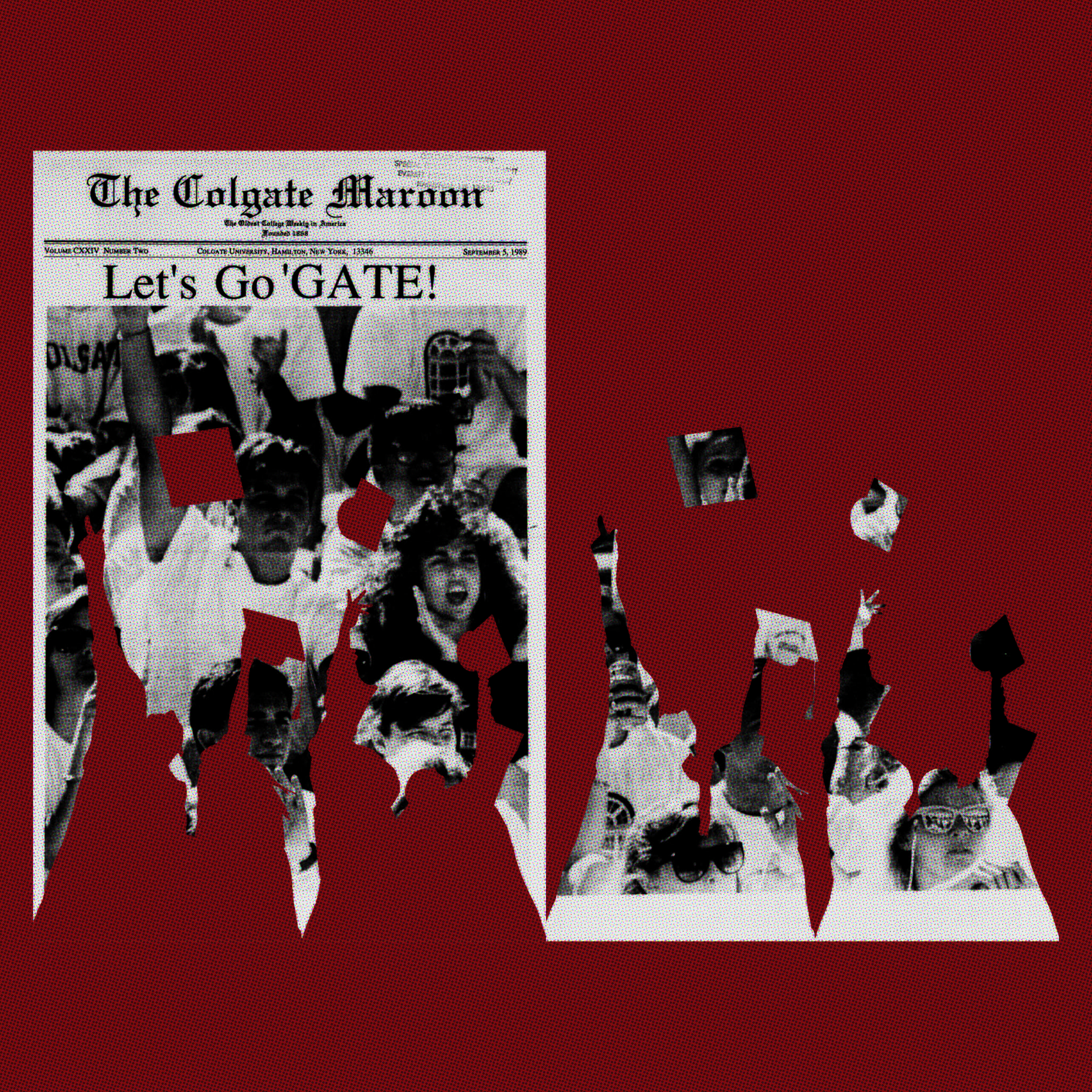 Graphic for a Colgate Maroon News article about graduation.