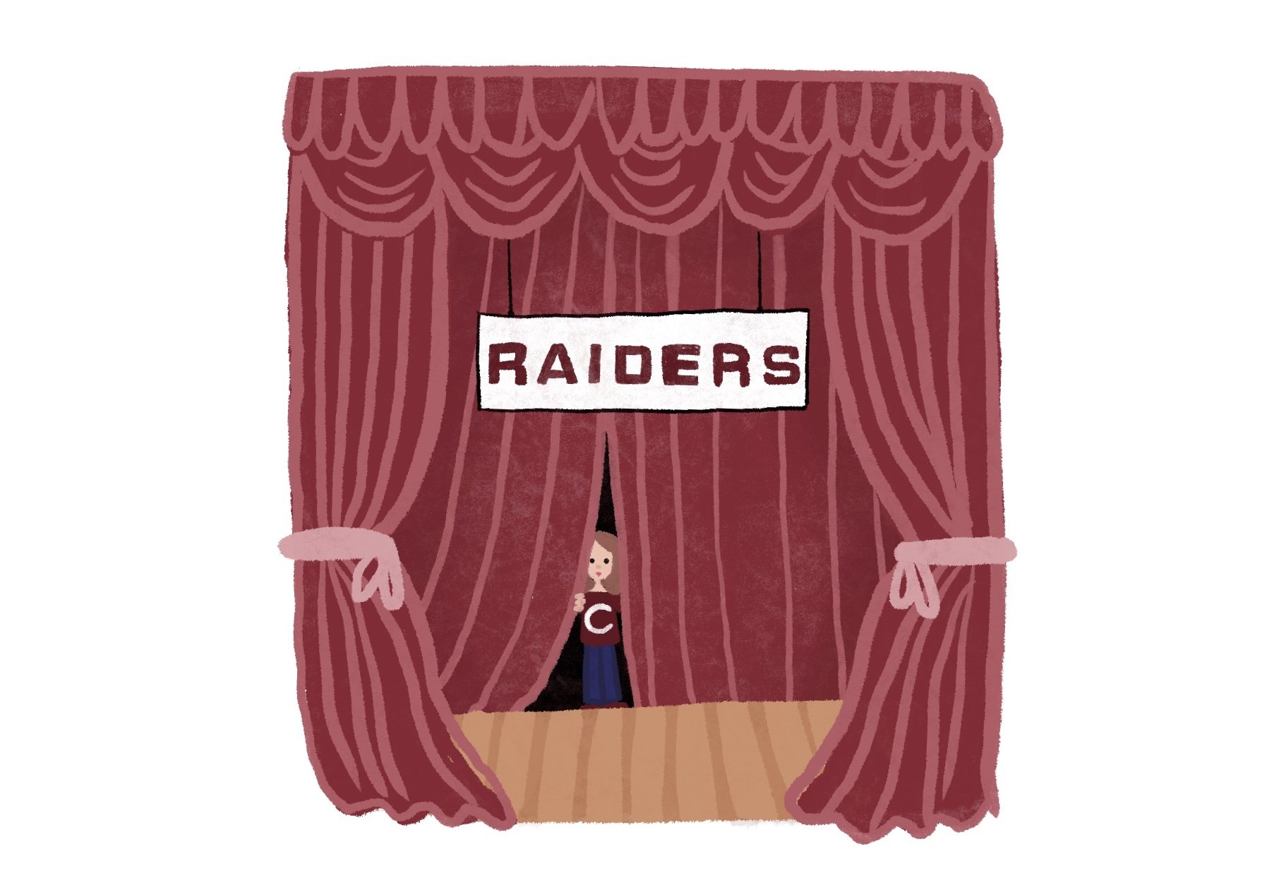 Graphic for a Colgate Maroon News article about student employment behind the scenes.