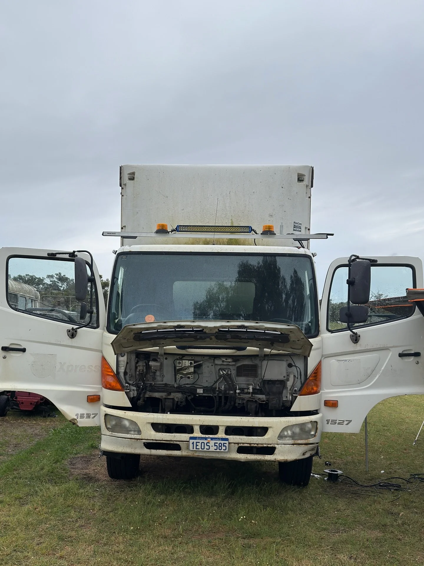 Rain hail or shine.  We provided a service today to a customer to install the following.

✅Beacons
✅Light Bar
✅Two way Radio
✅Battery Isolator

This job was in a Paddock and it definitely tested my Patience with all the Rain but we finished the Job.