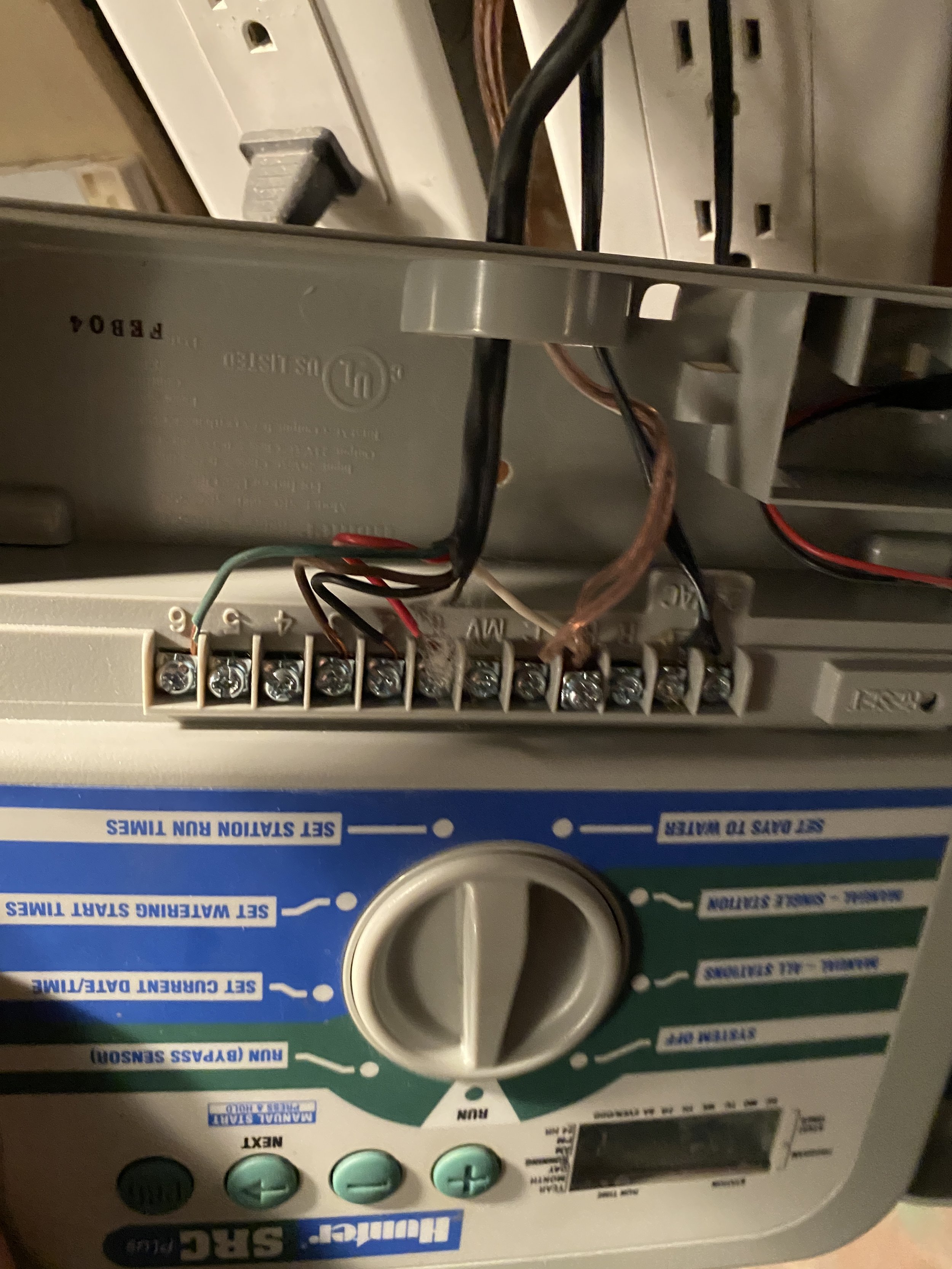Irrigation system controller replacement in progress