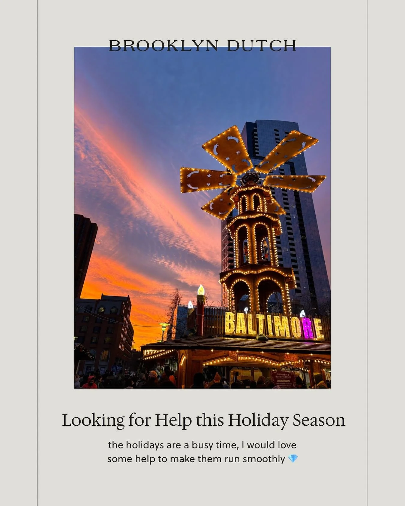 ✨ We&rsquo;re Looking for Holiday Help! ✨

The holiday season is one of our busiest (and most exciting!) times of the year, and our jewelry business could use some extra sparkle. We&rsquo;re looking for reliable, friendly holiday help to join us in t