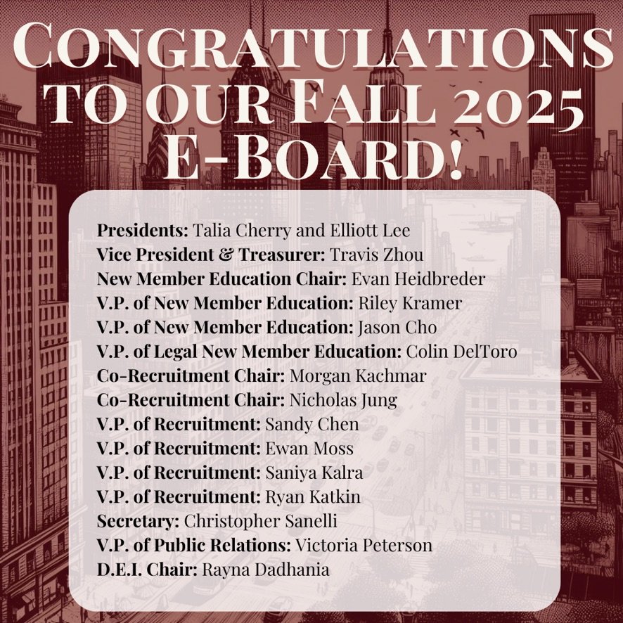 Congratulations to the Fall 2025 E-Board of the Cornell Mergers and Acquisitions Club! Your dedication, leadership, and vision are what make this chapter truly special. Excited to see all the amazing work you&rsquo;ll do in shaping the future of M&am