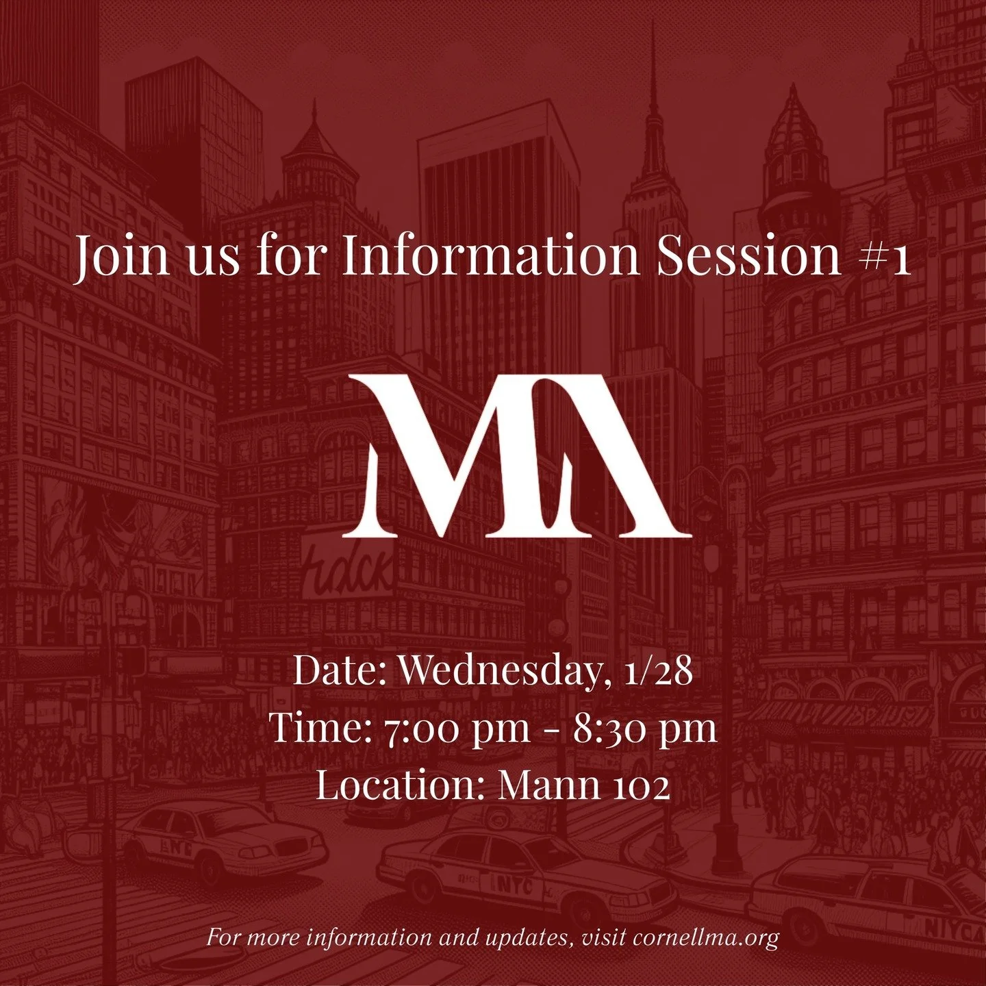 Join us for Info Session #1 of the year, today at Mann 102 at 7 PM! We can't wait to see you!