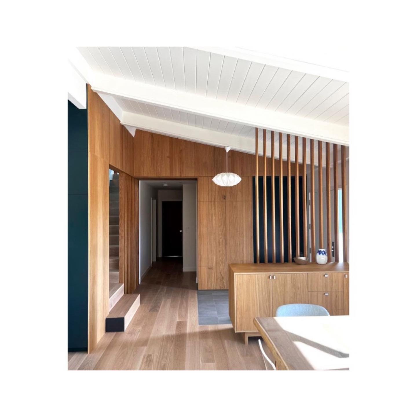 A recent remodel nearing completion. We took an older home that lacked light and views and opened up the floor plan and access to the outdoors. Stay tuned for professional photos!