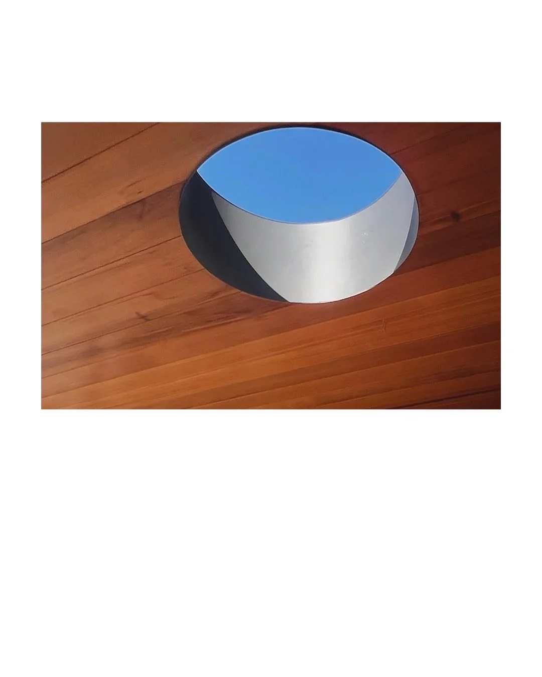 The eye in the sky. We brought an oculus to one of our recent projects to provide more daylight near an entry.