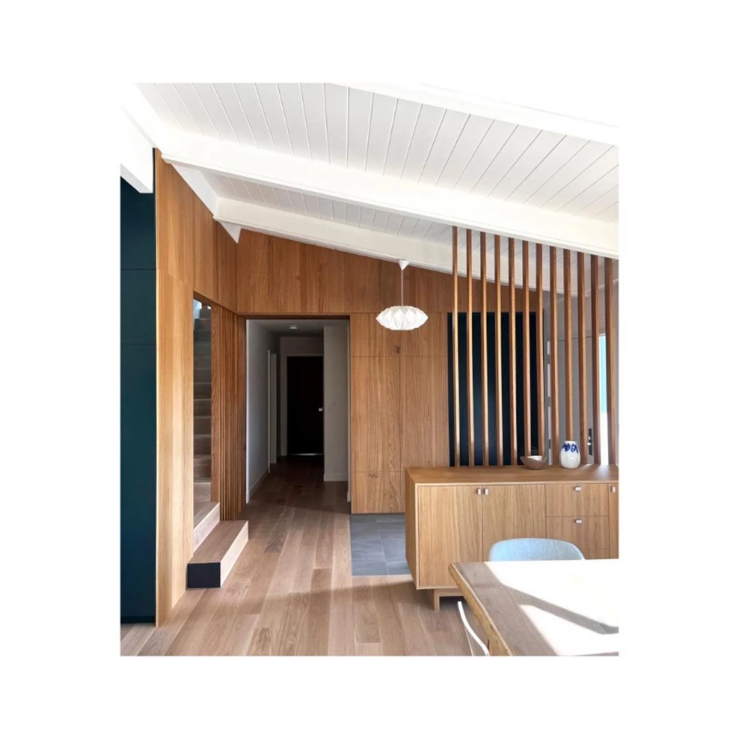 A recent remodel nearing completion. We took an older home that lacked light and views and opened up the floor plan and access to the outdoors. Stay tuned for professional photos!