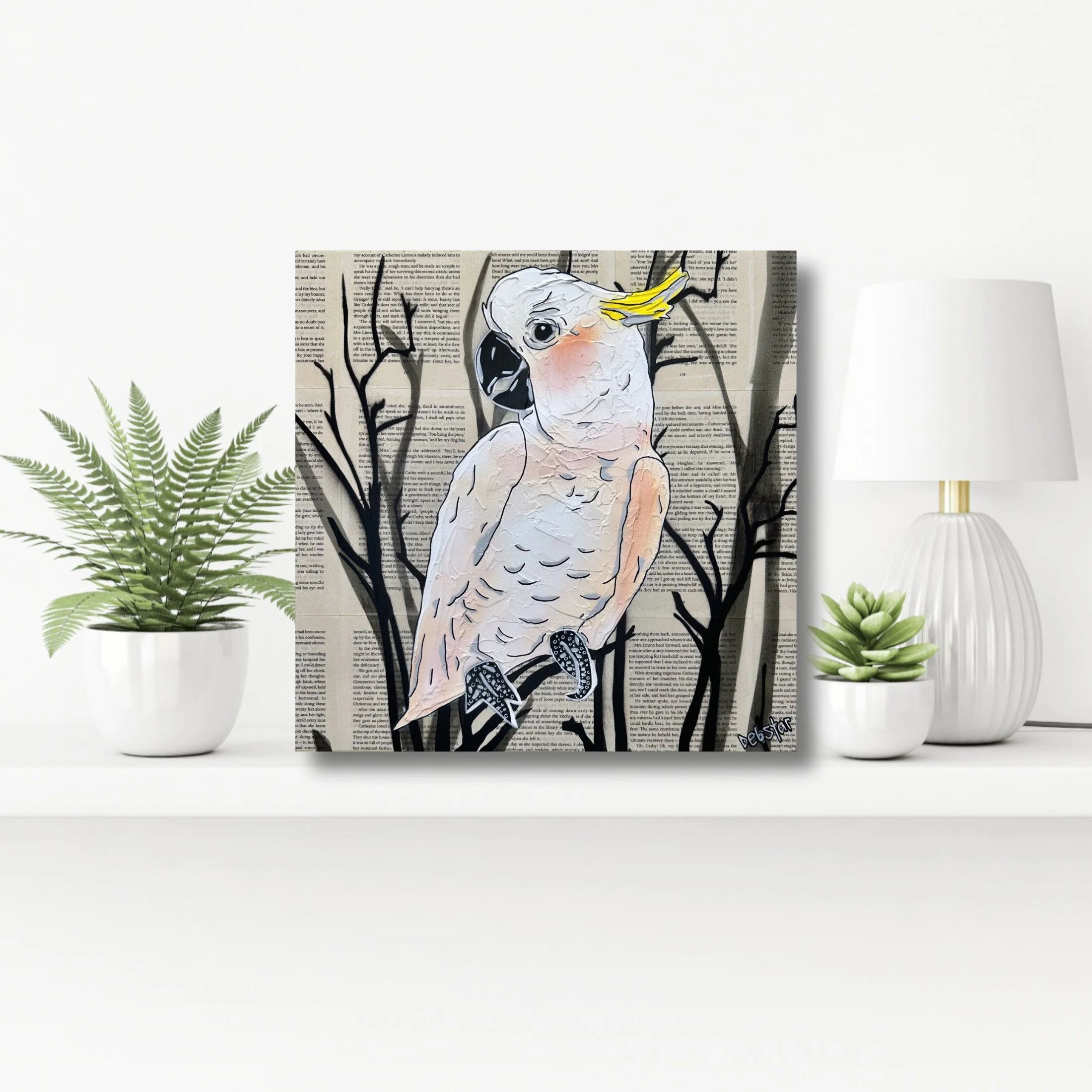 Cockatoo Woodland 40cm x 40cm $590