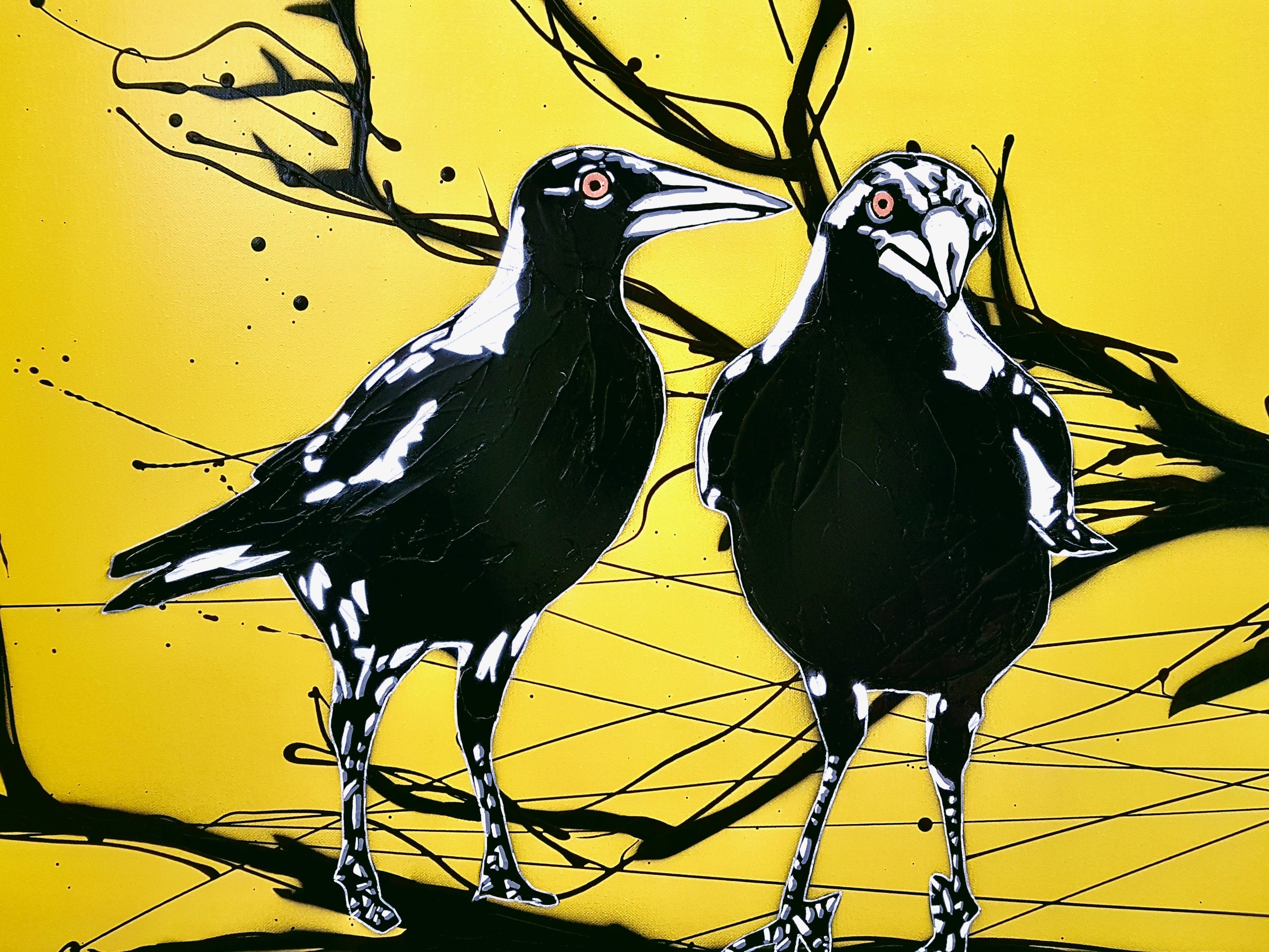 mischievous-magpies-yellow- pop-book-pages-pop-popart-deborah-lang-art-urban-canvas-4.jpg