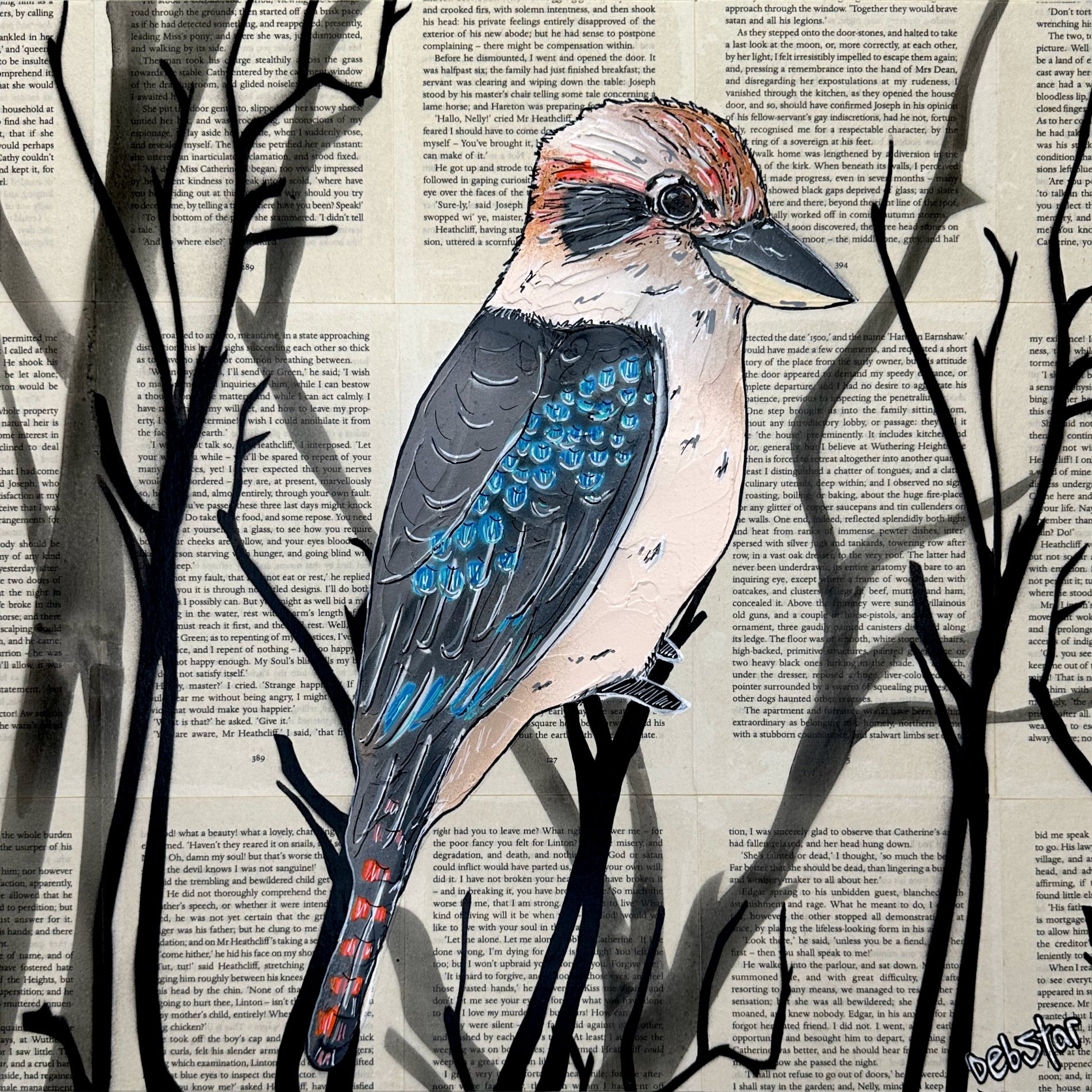 Kookaburra Woodland 40cm x 40cm