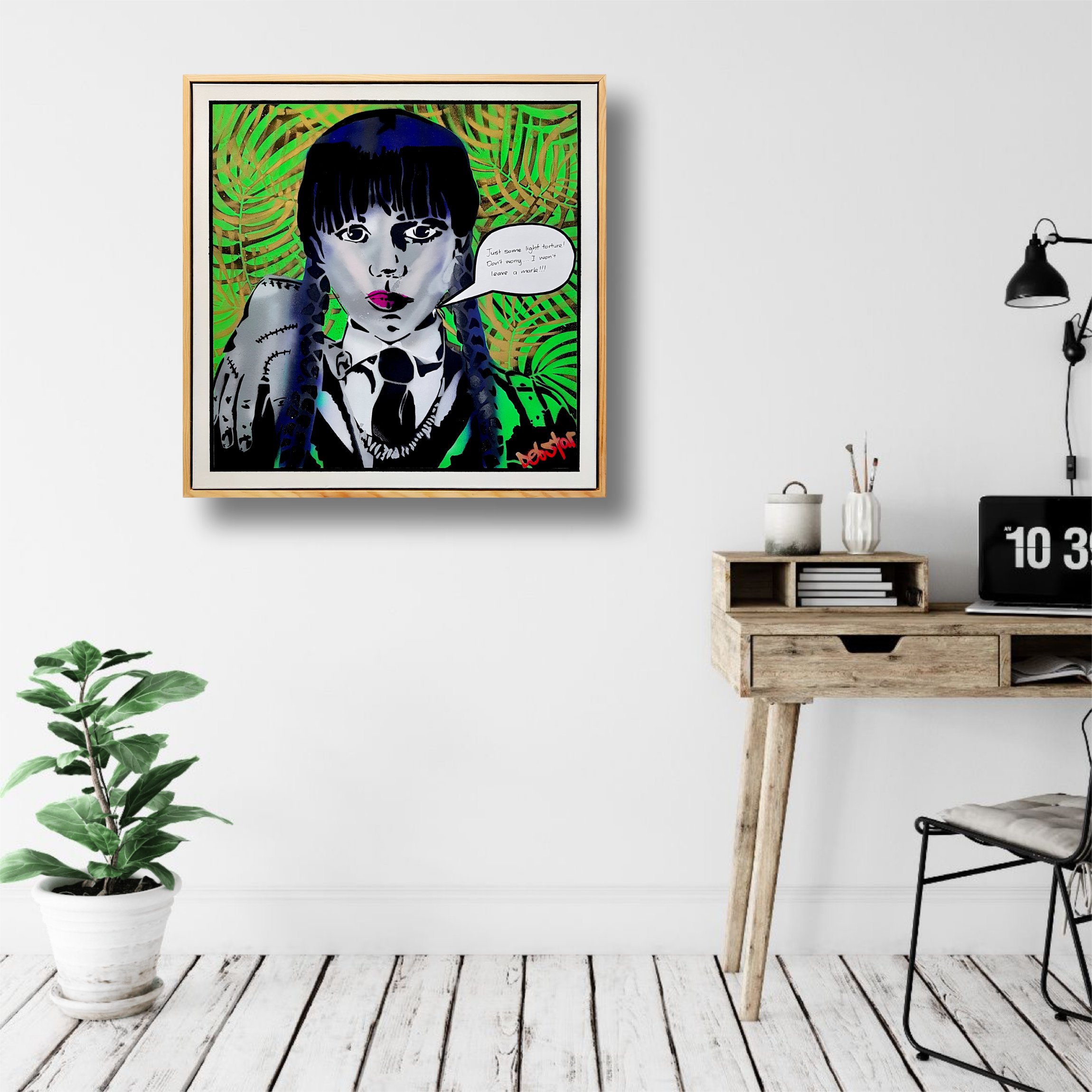 Wednesday Framed 64cm x 64cm $850