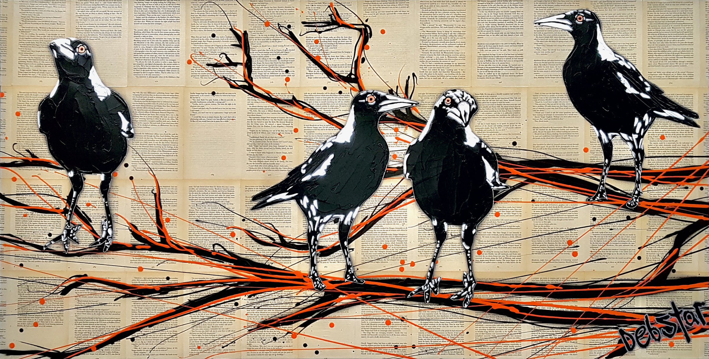 magpie-mischievousness!-book-pages-pop-popart-deborah-lang-art-urban-canvas-1.jpg
