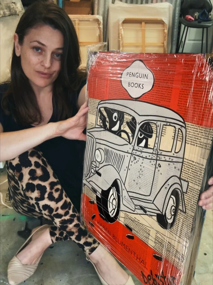 🔫Just listed my penguin book cover paintings &lsquo;Bonnie and Clyde&rsquo; and &lsquo;The True Crime Trilogy&rsquo; over on my website deborahlang.com.au❤️
.
.
#truecrime #mixedmedia #mixedmediaartist #popart #nostalgia #books #bookcovers #library 
