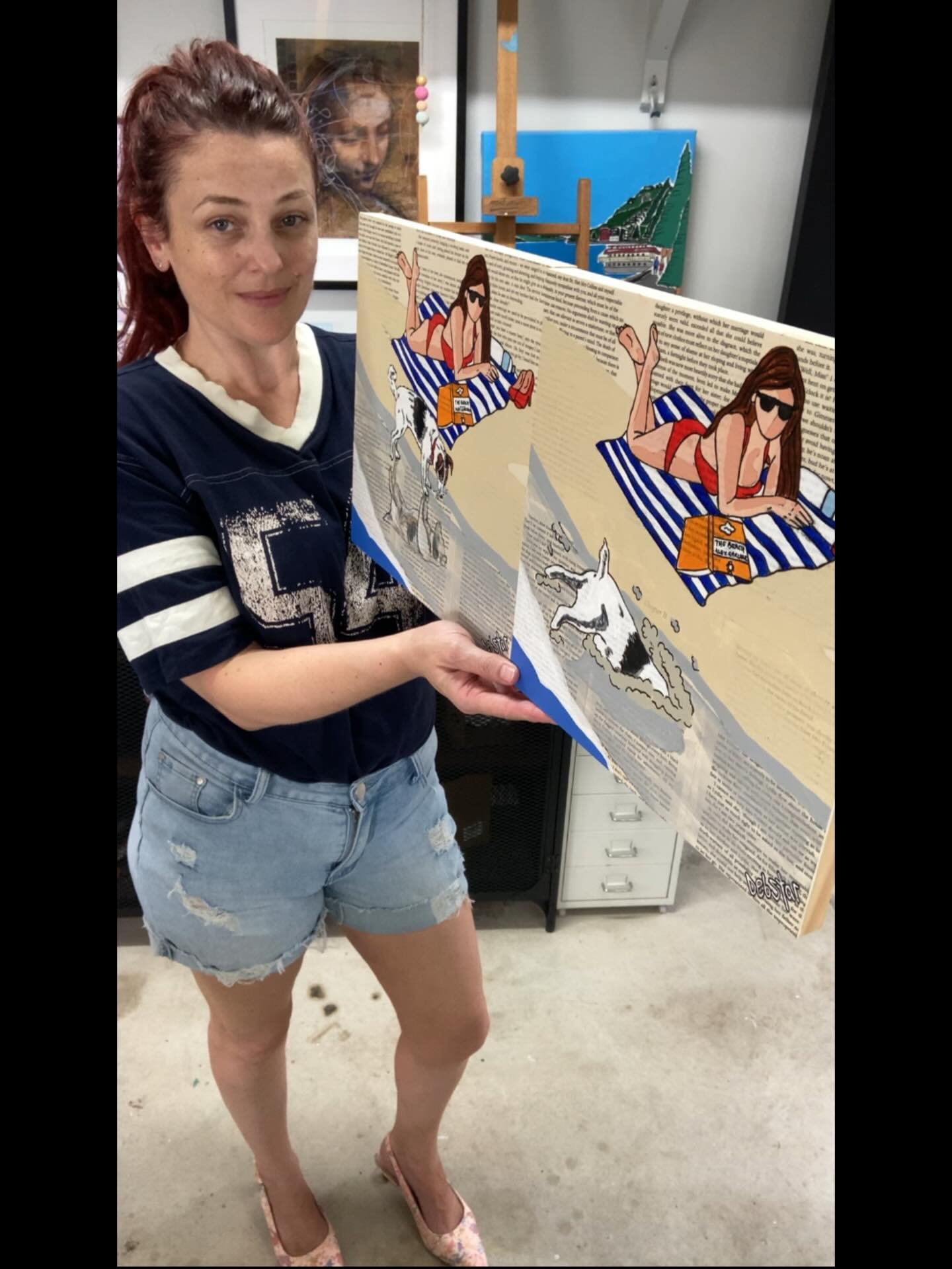 🐶So very happy to sell these 2 &lsquo;Dog Days&rsquo; paintings to a lovely new collector in Lavenday Bay, NSW!💕Thanks to @bluethumbart 💙😘But first they&rsquo;re heading to @fantasticframing ❤️
.
.
#dog #dogs #jackrussels #foxterriers #puppy #pup