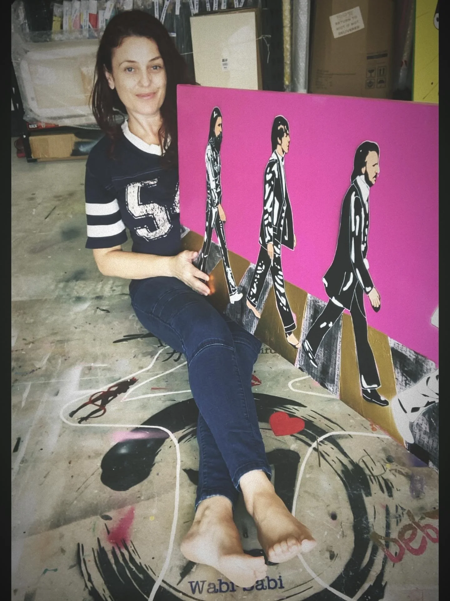 🤘🇬🇧Just sold these 4 lovable lads! You may recognise them! They&rsquo;re a bit famous!😊Thanks to my new collector in Italy!!🇮🇹😍My first sale on @singulartofficial 💕🌸
.
#thebeatles #british #albumcover #popart #singulart