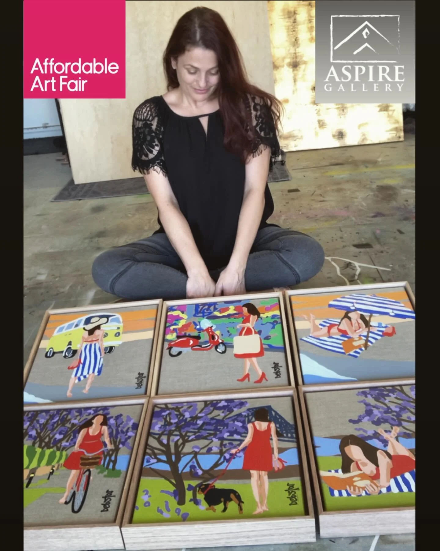 👠I&rsquo;m so very grateful for the opportunity to show my work at the @affordableartfairau Brisbane!
❤️To be exhibiting alongside so many incredible artists is truly special! 💫
Thank you @aspiregallery for your continued support, it means so much!