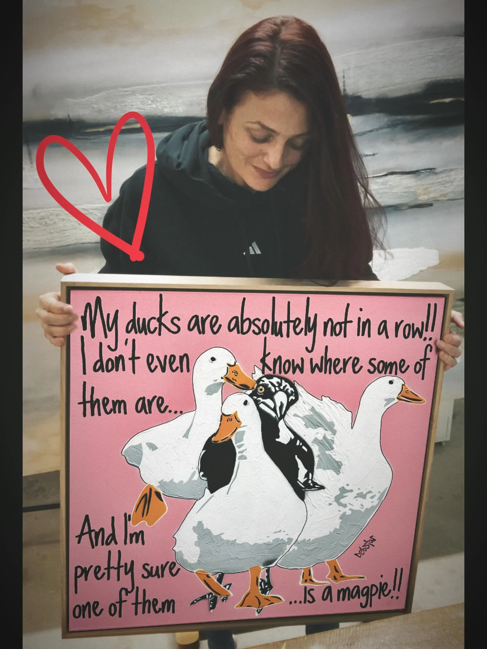😂❤️Life Tips: It&rsquo;s good to laugh! Whether it&rsquo;s at live comedy with 🔥🙌 @mrstommylittle 👌❤️or at one of my paintings!! I sold a second ducks in a row today thanks again to my new Brisbane collector and @aspiregallery 👏💕🌸 #goodday 
.

