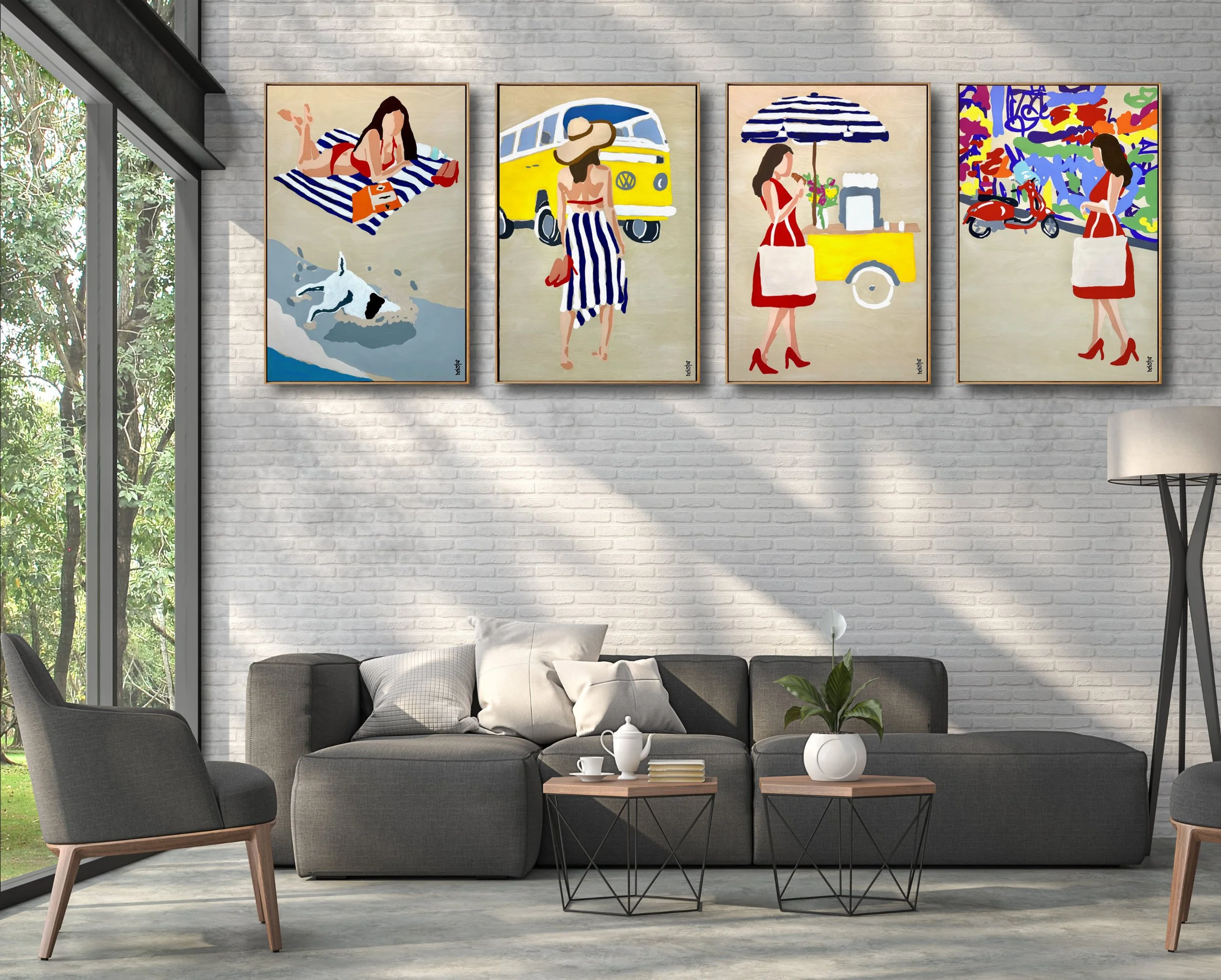 summer-snapshots-graffiti-Deborah-Lang- Debstar-lady-in-red-6.jpg