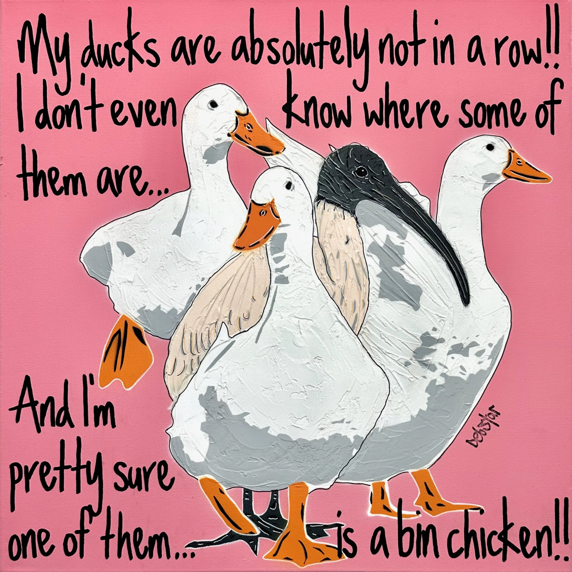 ducks-in-a-row-pink-ibis-pop-art-deborah-lang-debstar-art-urban-canvas-1.jpg
