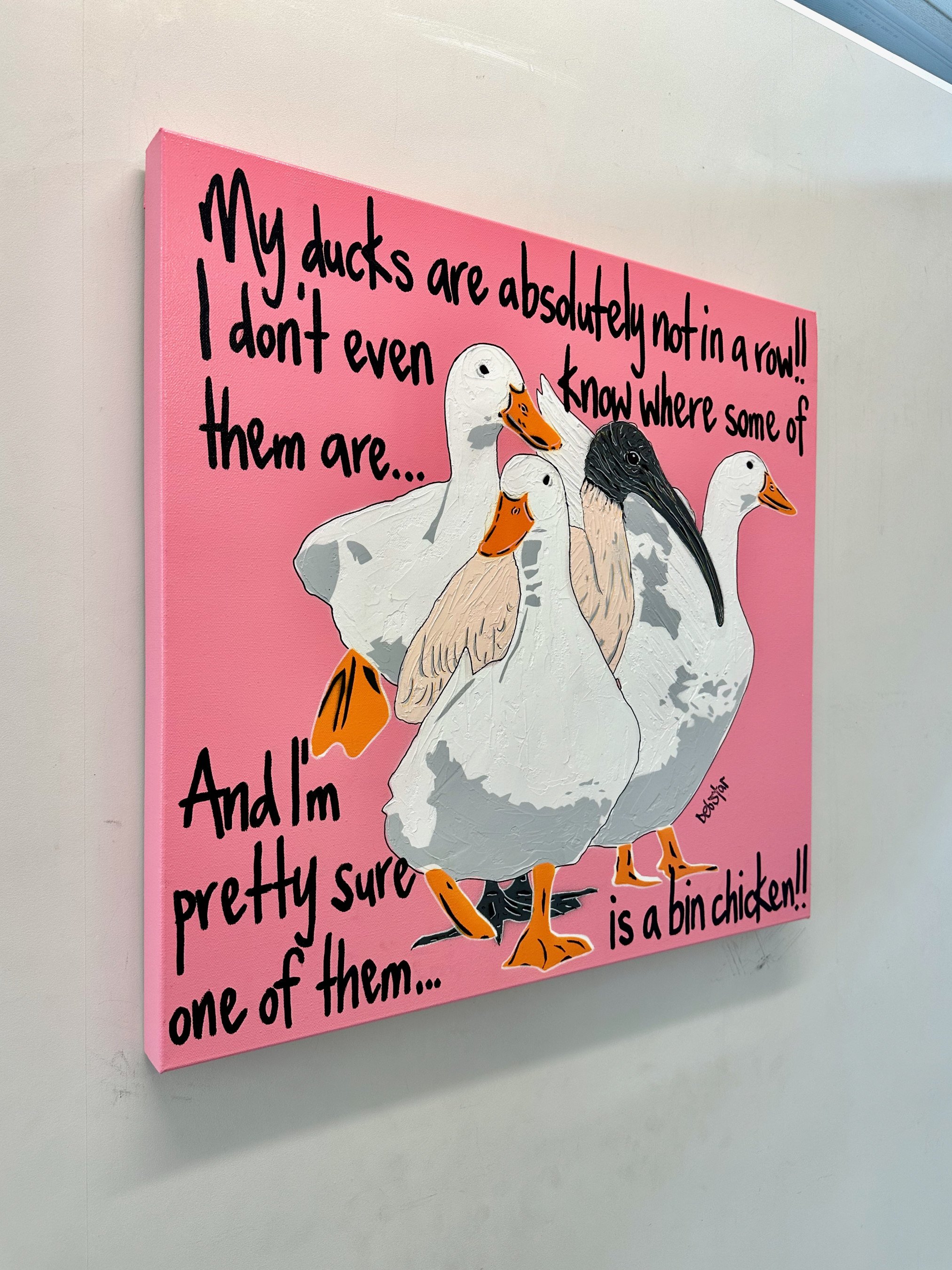 ducks-in-a-row-pink-bin-chicken-pop-art-debstar-deborah-lang-2.jpg