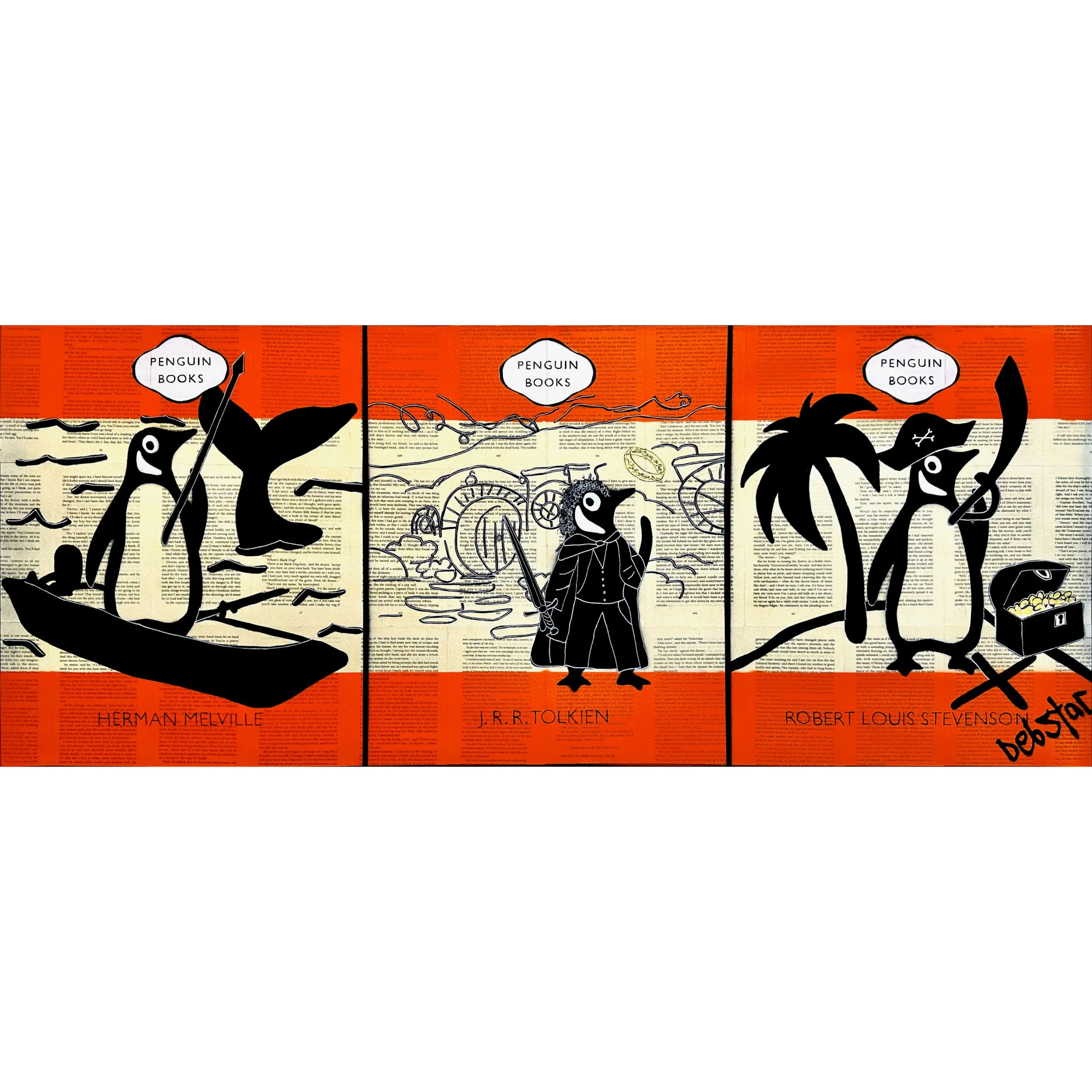 Penguin Books - The  Adventure Trilogy 122cm x 51cm