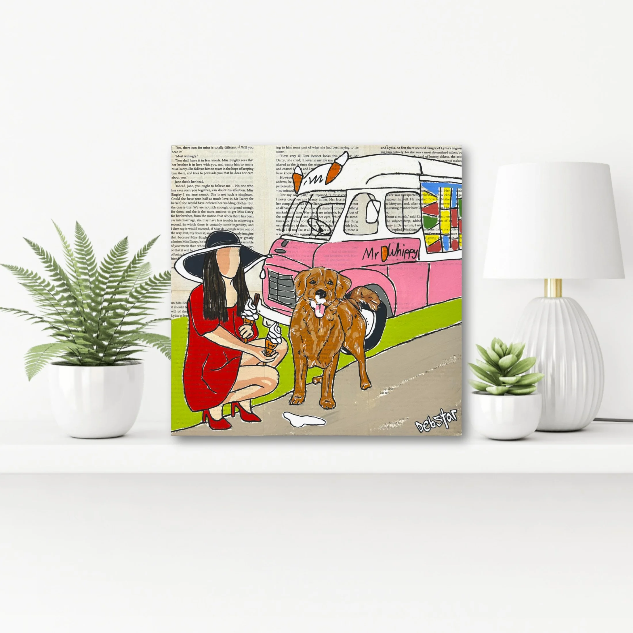 Dog Days - Mr Whippy 30cm x 30cm $350