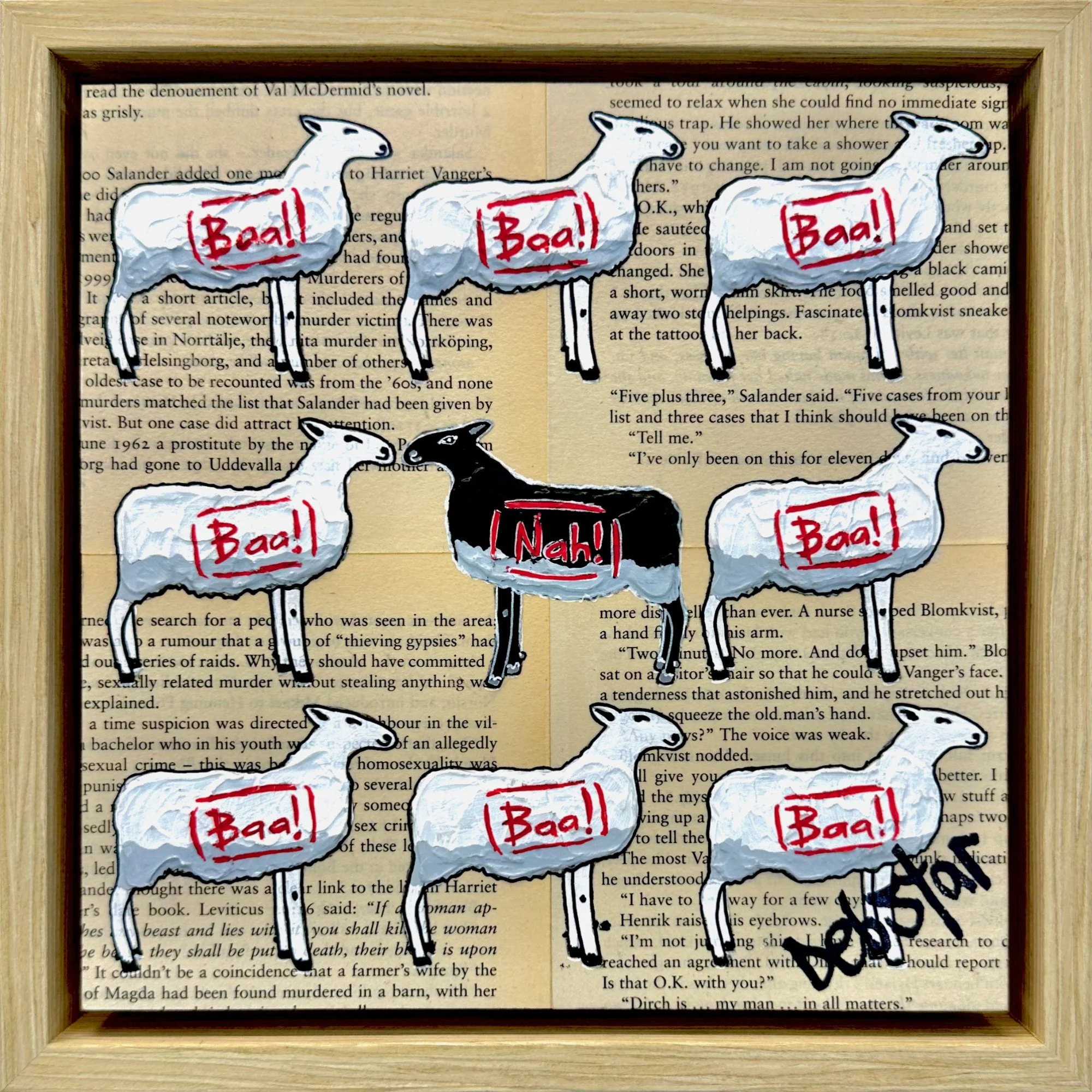 The Black Sheep Mini - Framed 23cm 23cm $400