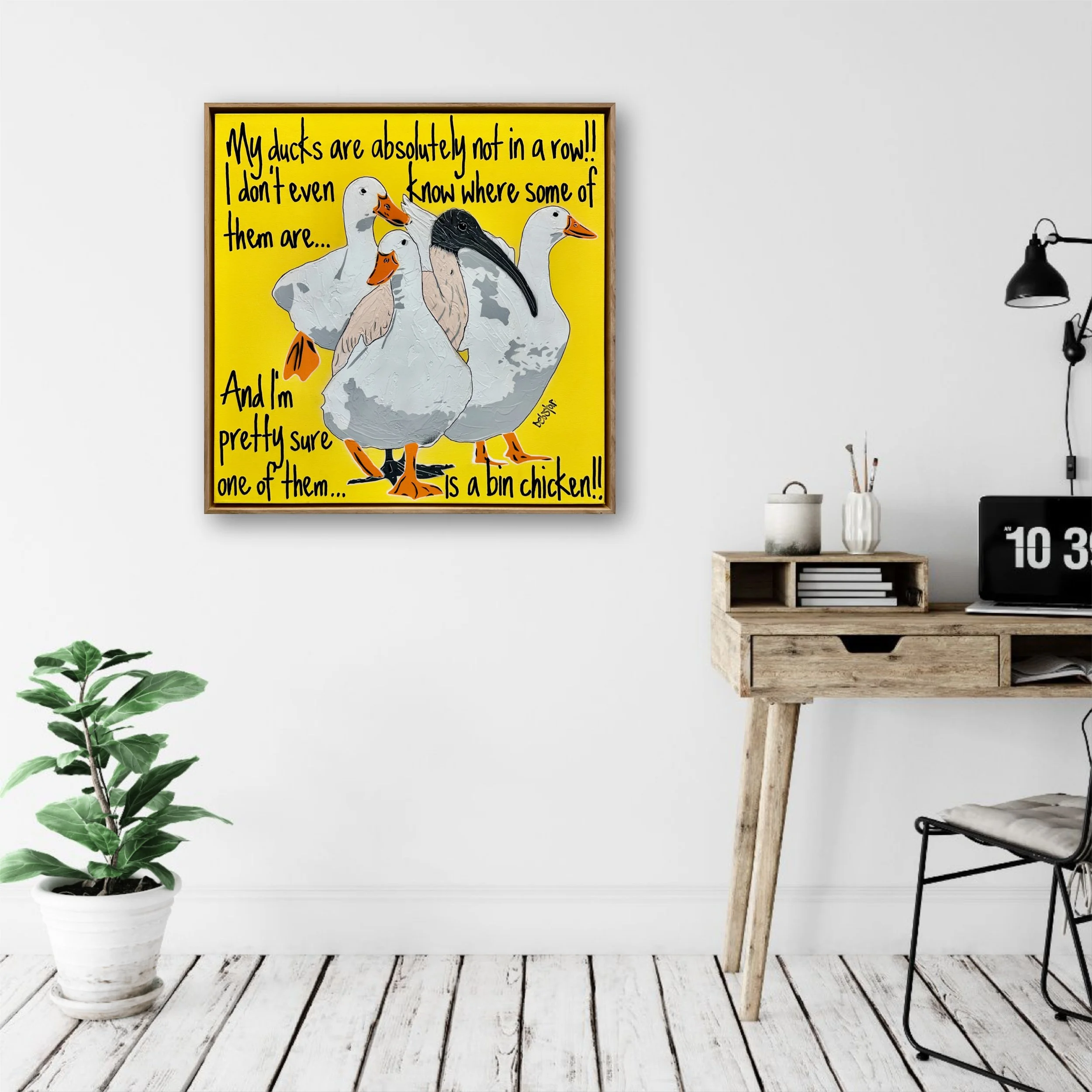 ducks-in-a-row-yellow-ibis-pop-art-deborah-lang-debstar-art-urban-canvas-3.jpg