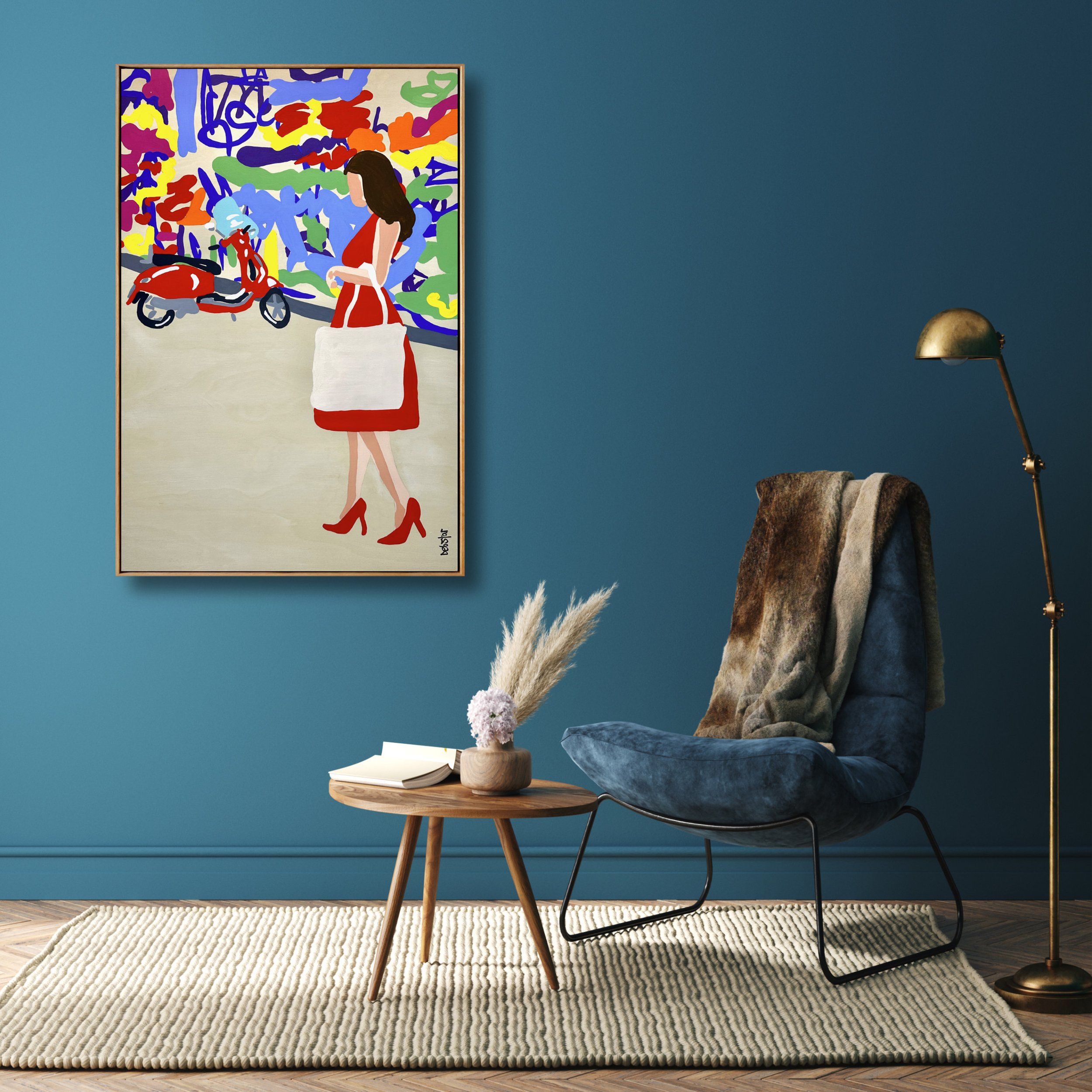 summer-snapshots-graffiti-Deborah-Lang- Debstar-lady-in-red-8.jpg