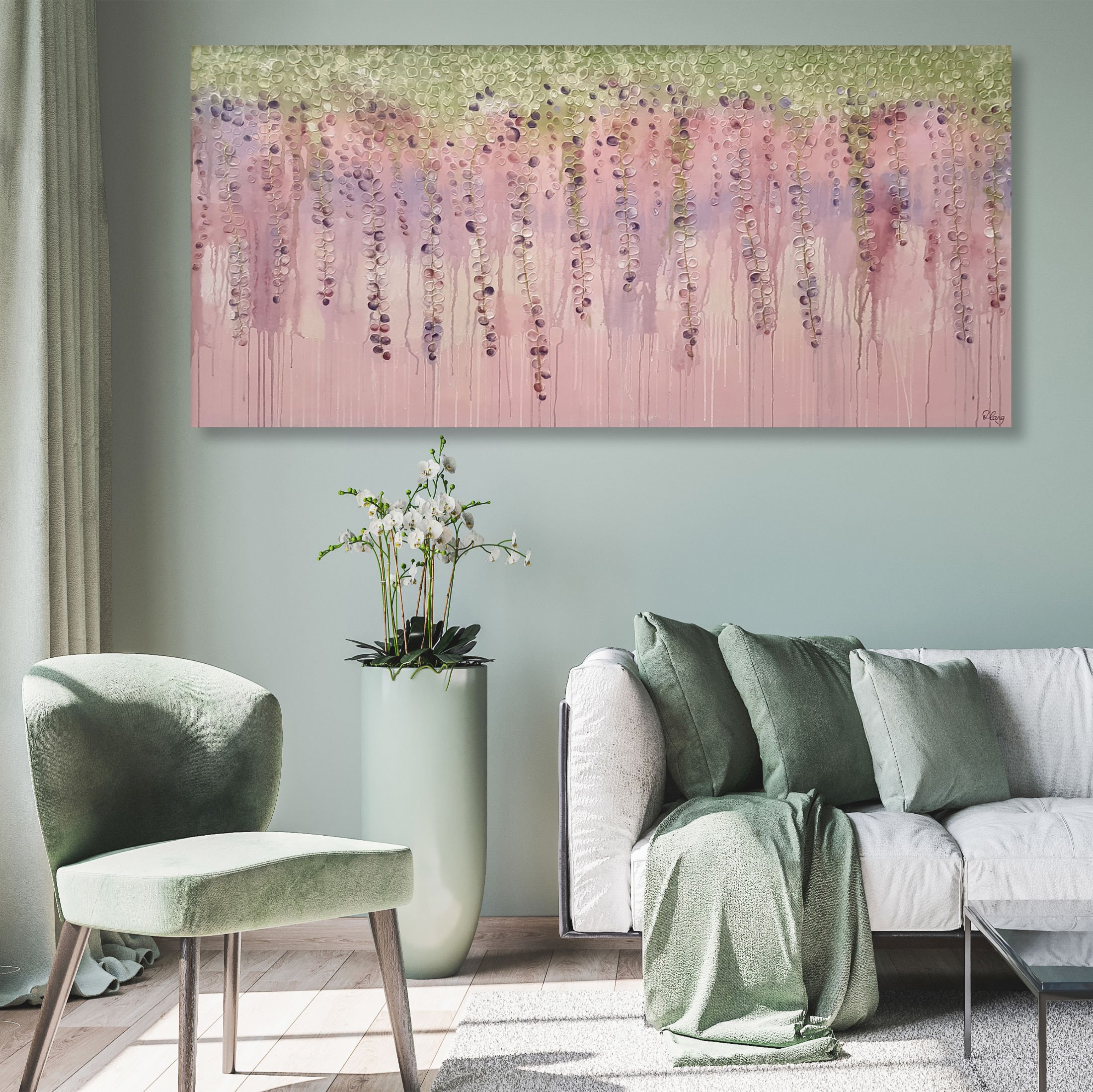 Weeping Wisteria 152cm x 76cm $1250
