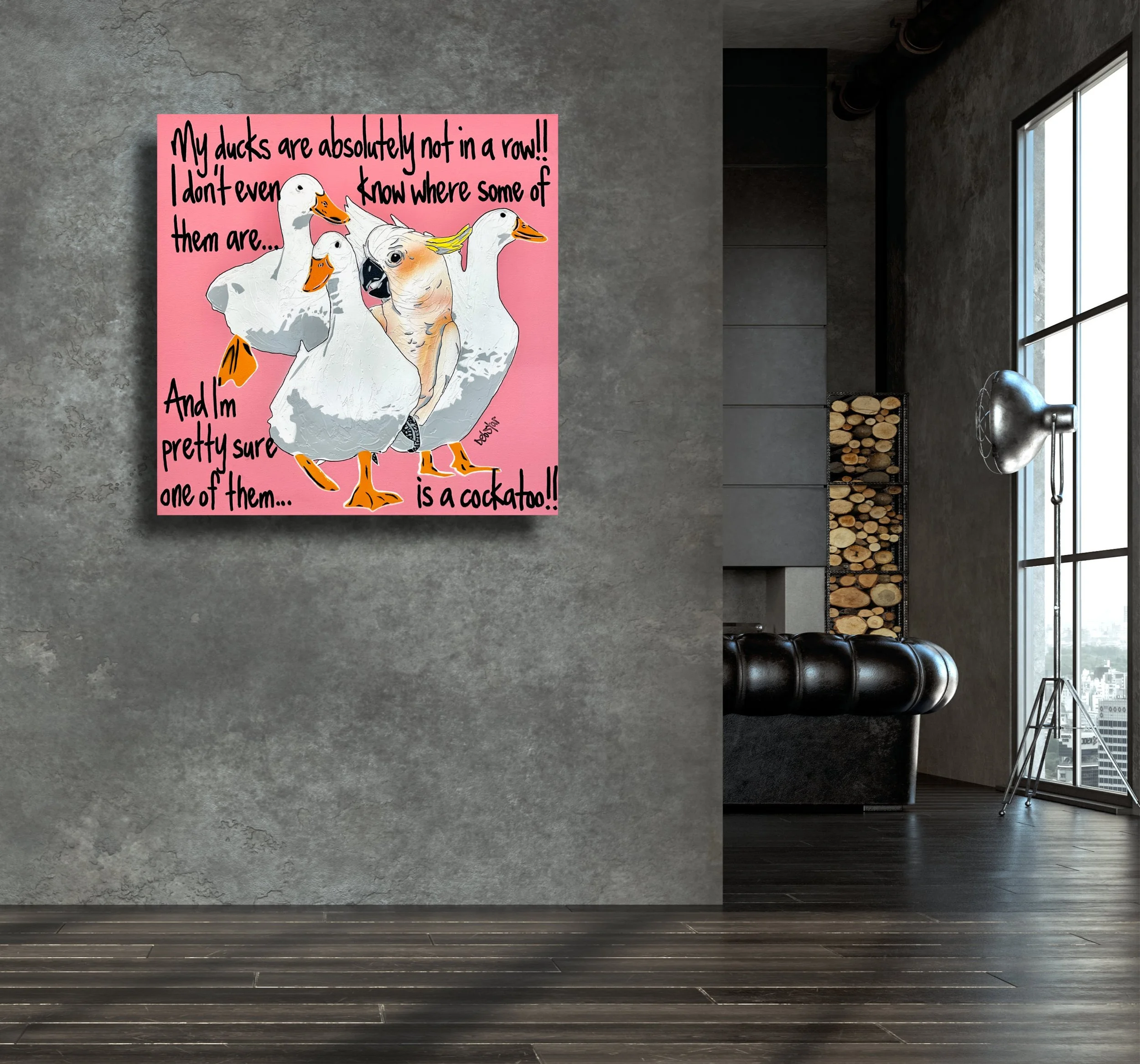 ducks-in-a-row-pink-bin-cockatoo-pop-art-debstar-deborah-lang-5.jpg