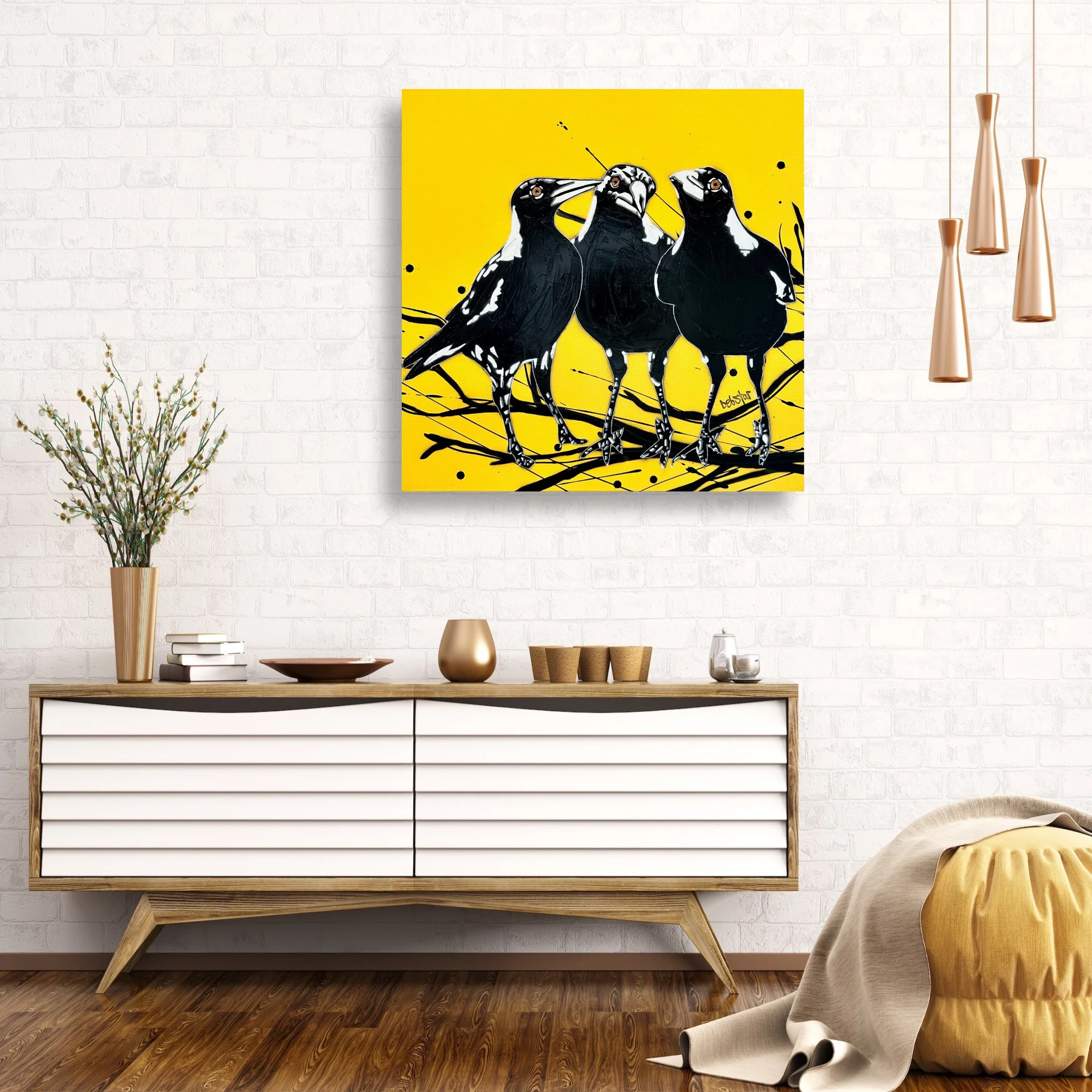 yellow-magpie-huddle-pop-popart-debstar-deborah-lang-art-urban-canvas-4.jpg