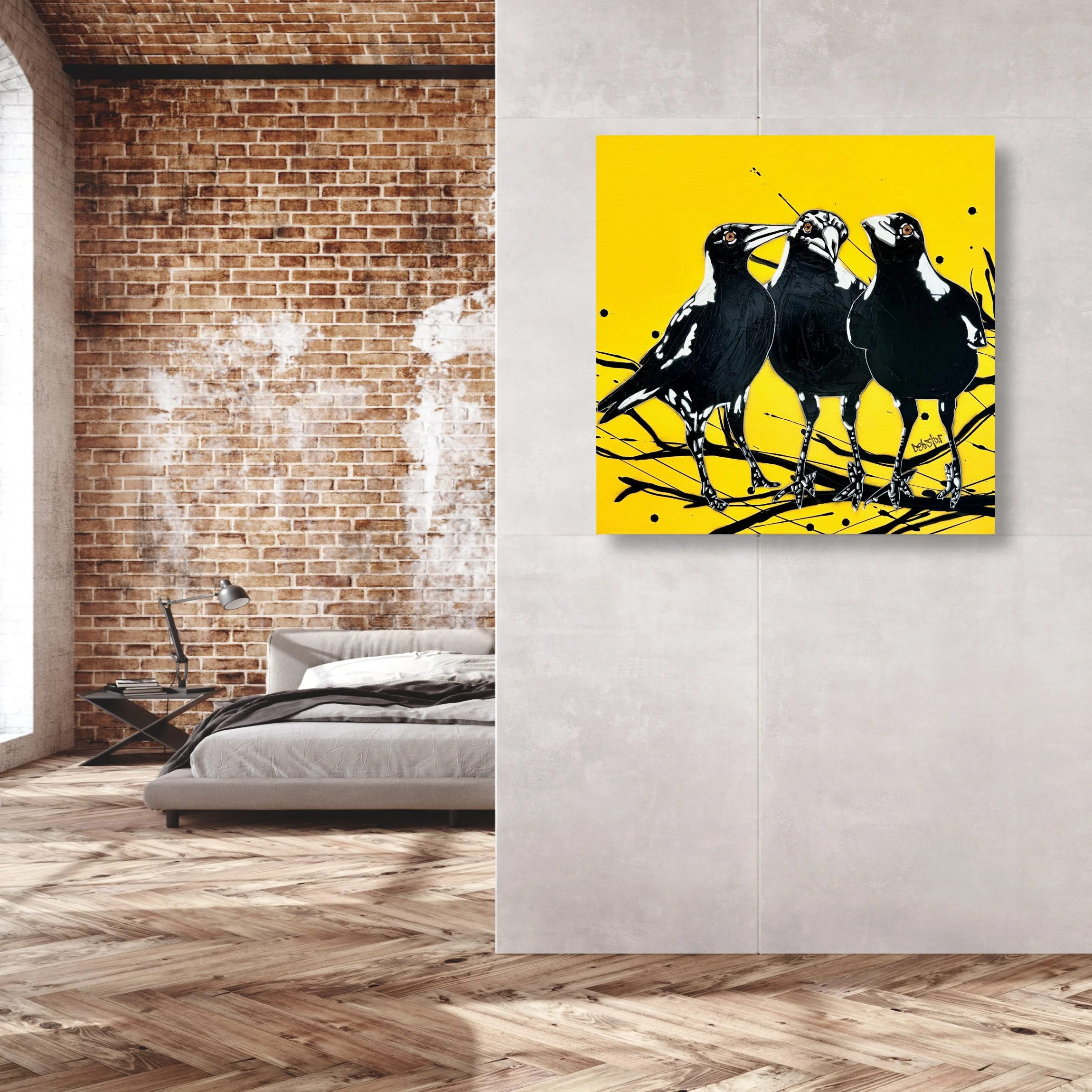yellow-magpie-huddle-pop-popart-debstar-deborah-lang-art-urban-canvas-6.jpg