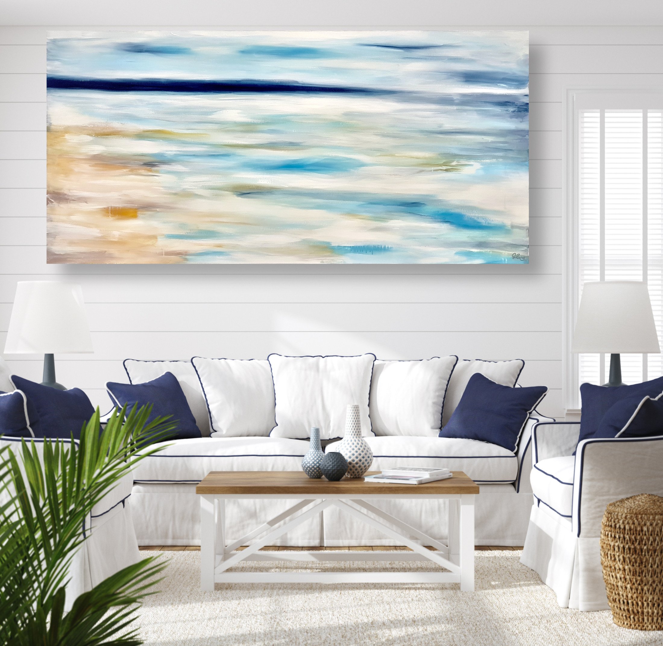 Calm Bay 152cm x 76cm $1000