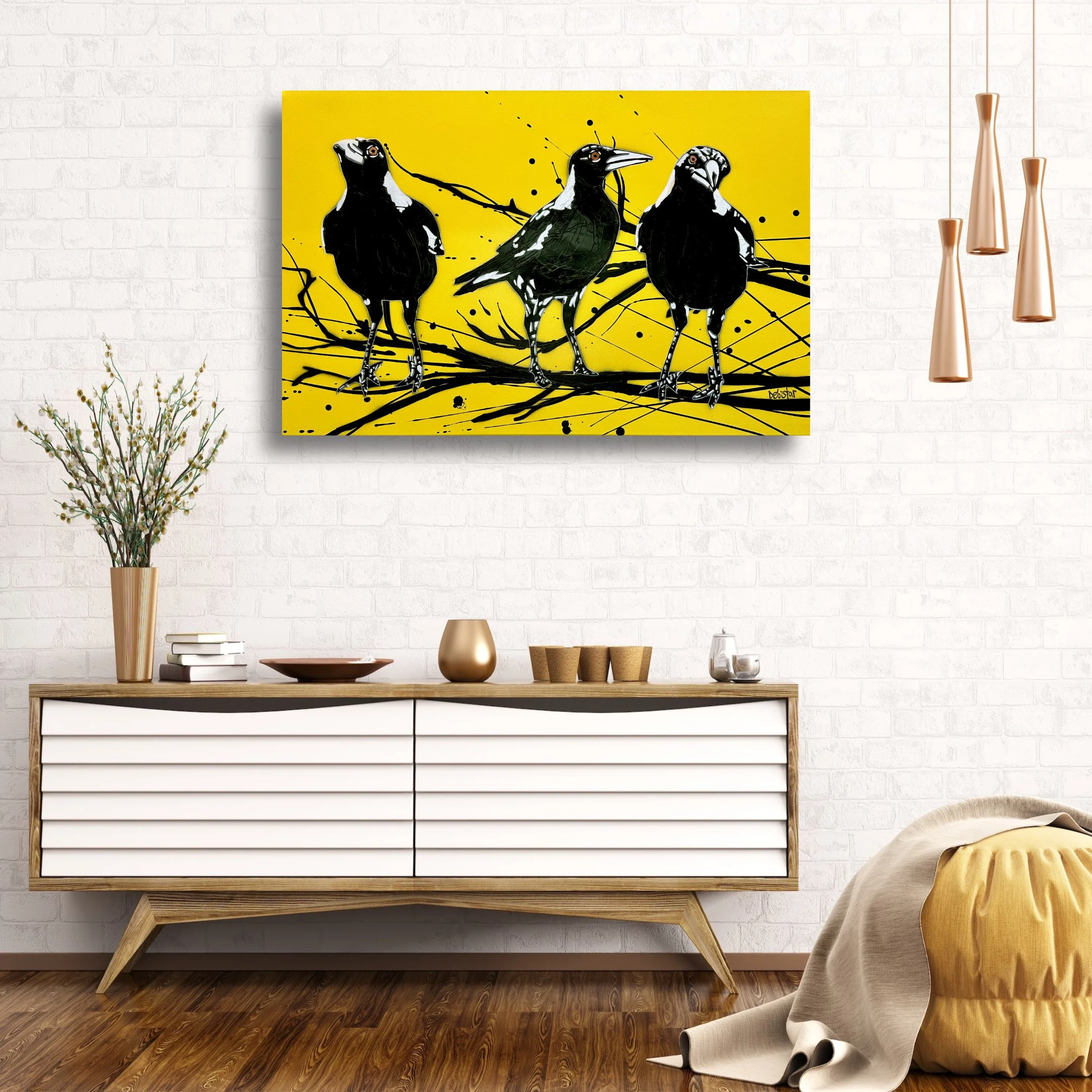 yellow-magpie-street-birds-pop-popart-debstar-deborah-lang-art-urban-canvas-2.jpg
