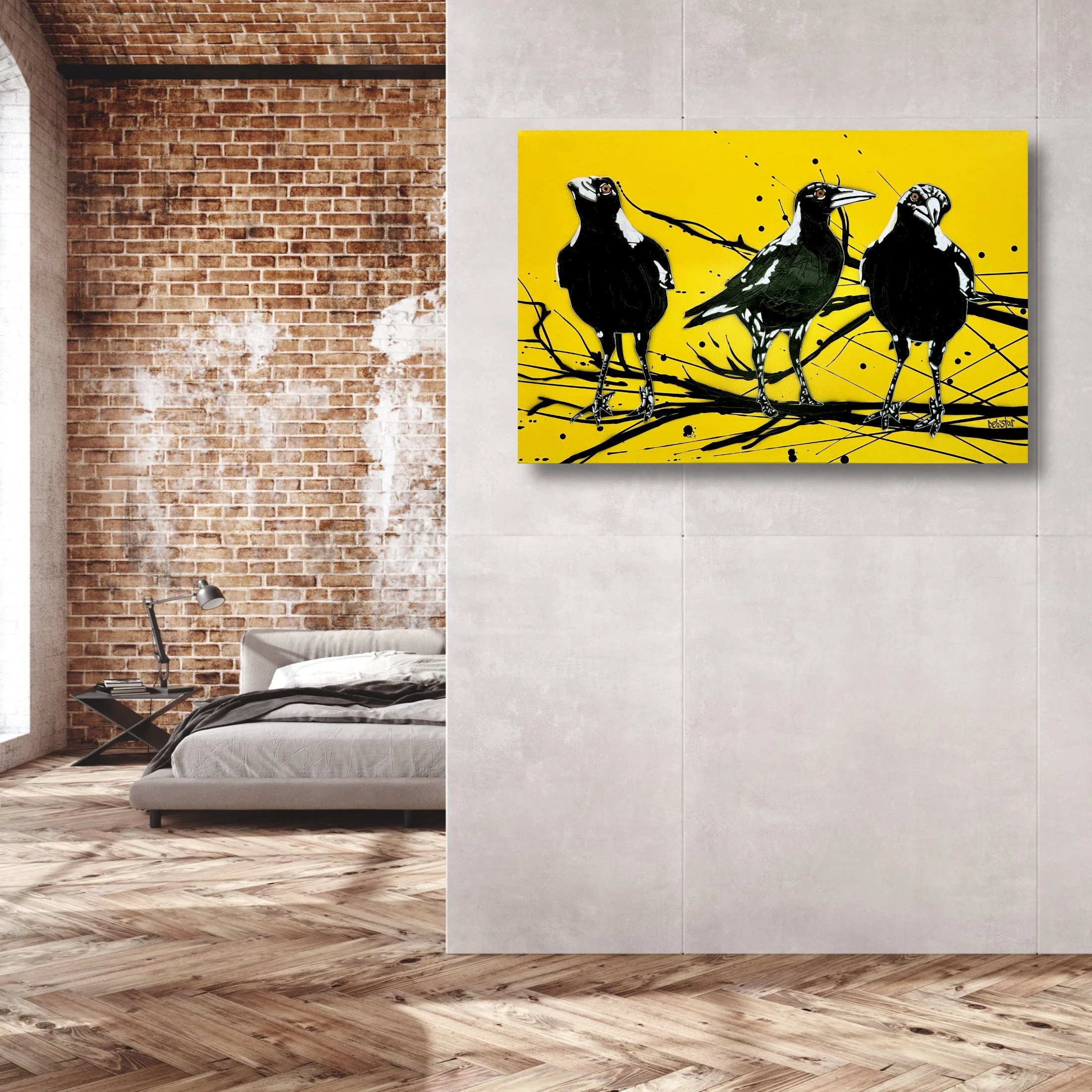yellow-magpie-street-birds-pop-popart-debstar-deborah-lang-art-urban-canvas-6.jpg