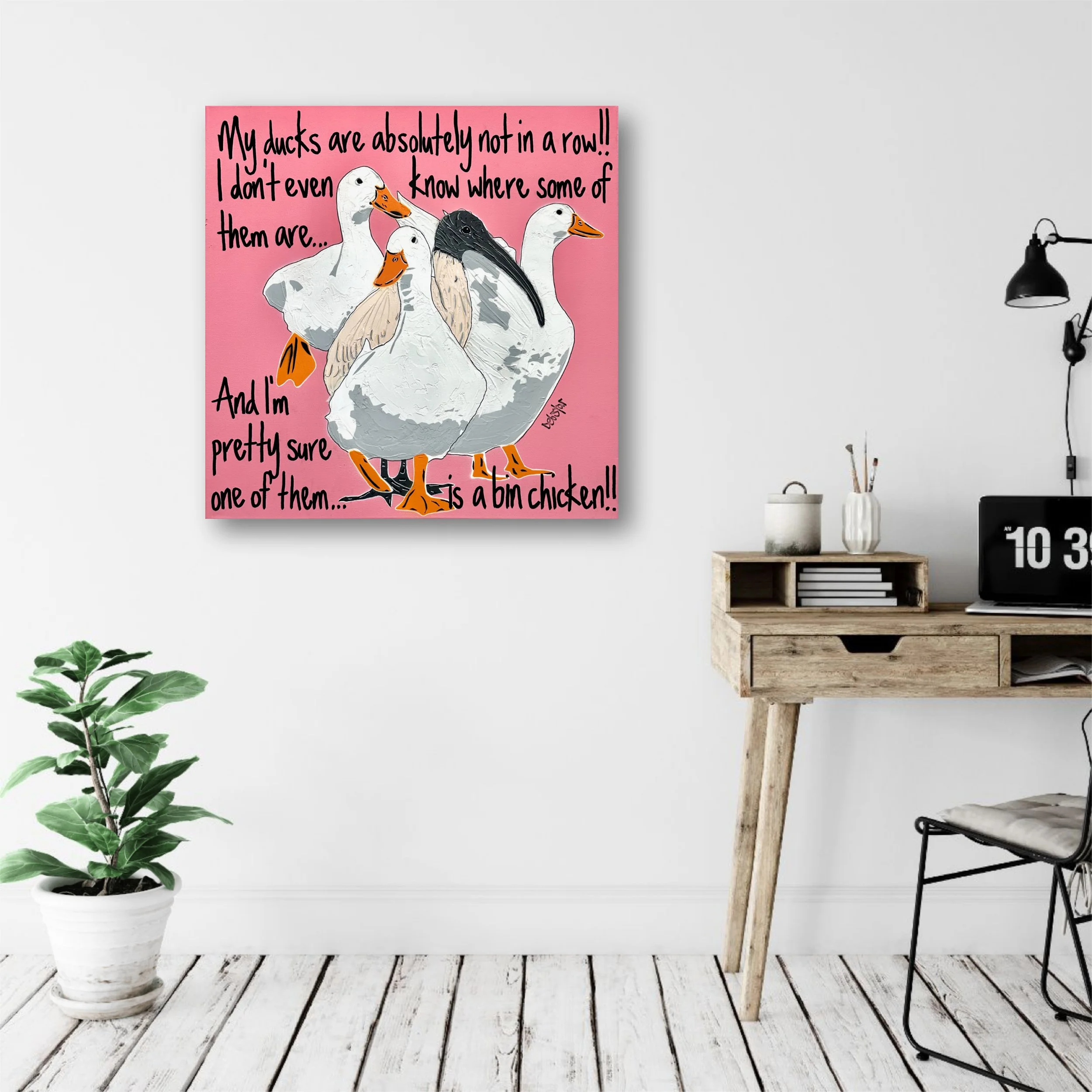 ducks-in-a-row-pink-ibis-pop-art-deborah-lang-debstar-art-urban-canvas-5.jpg