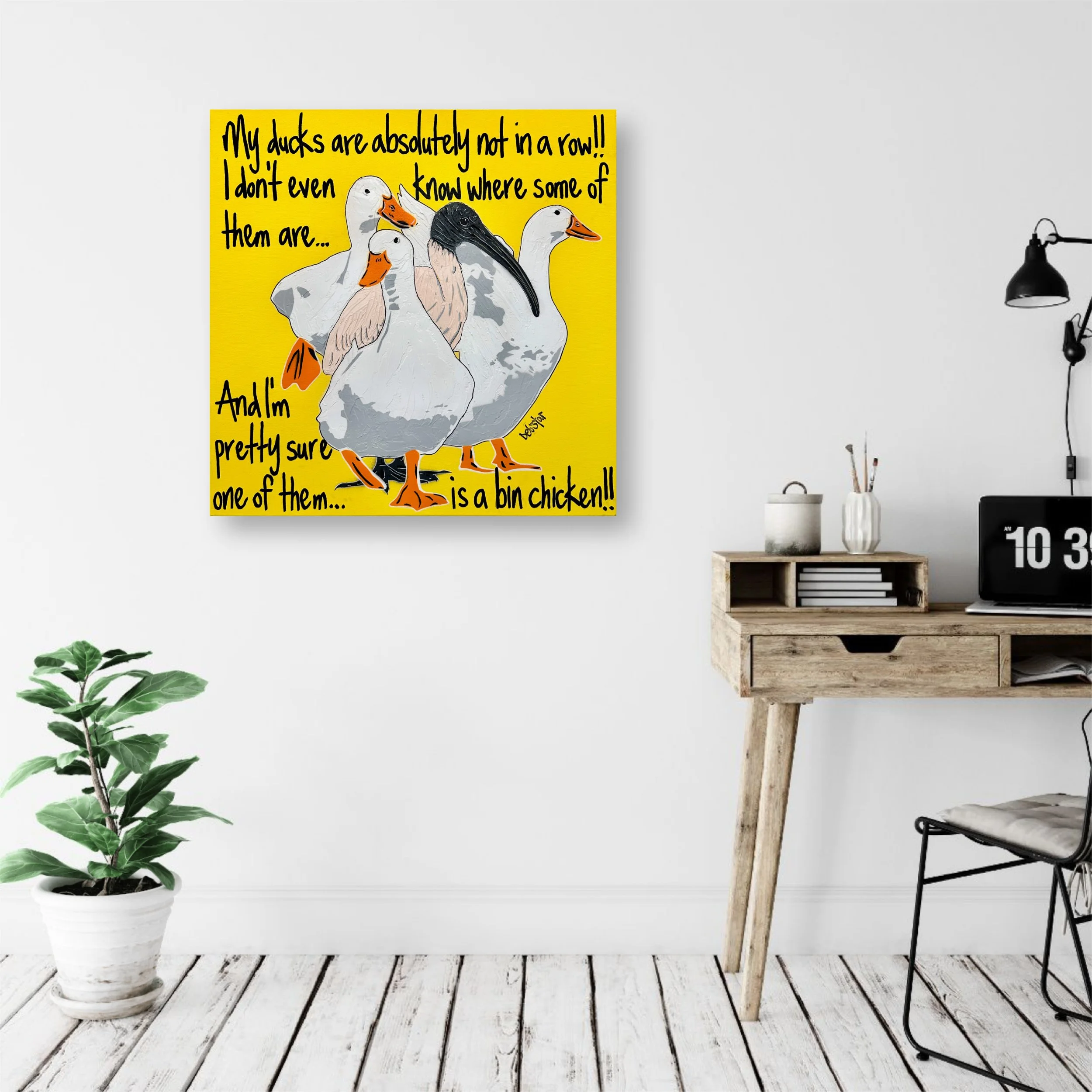 ducks-in-a-row-yellow-bin-chicken-pop-art-debstar-deborah-lang-3.jpg