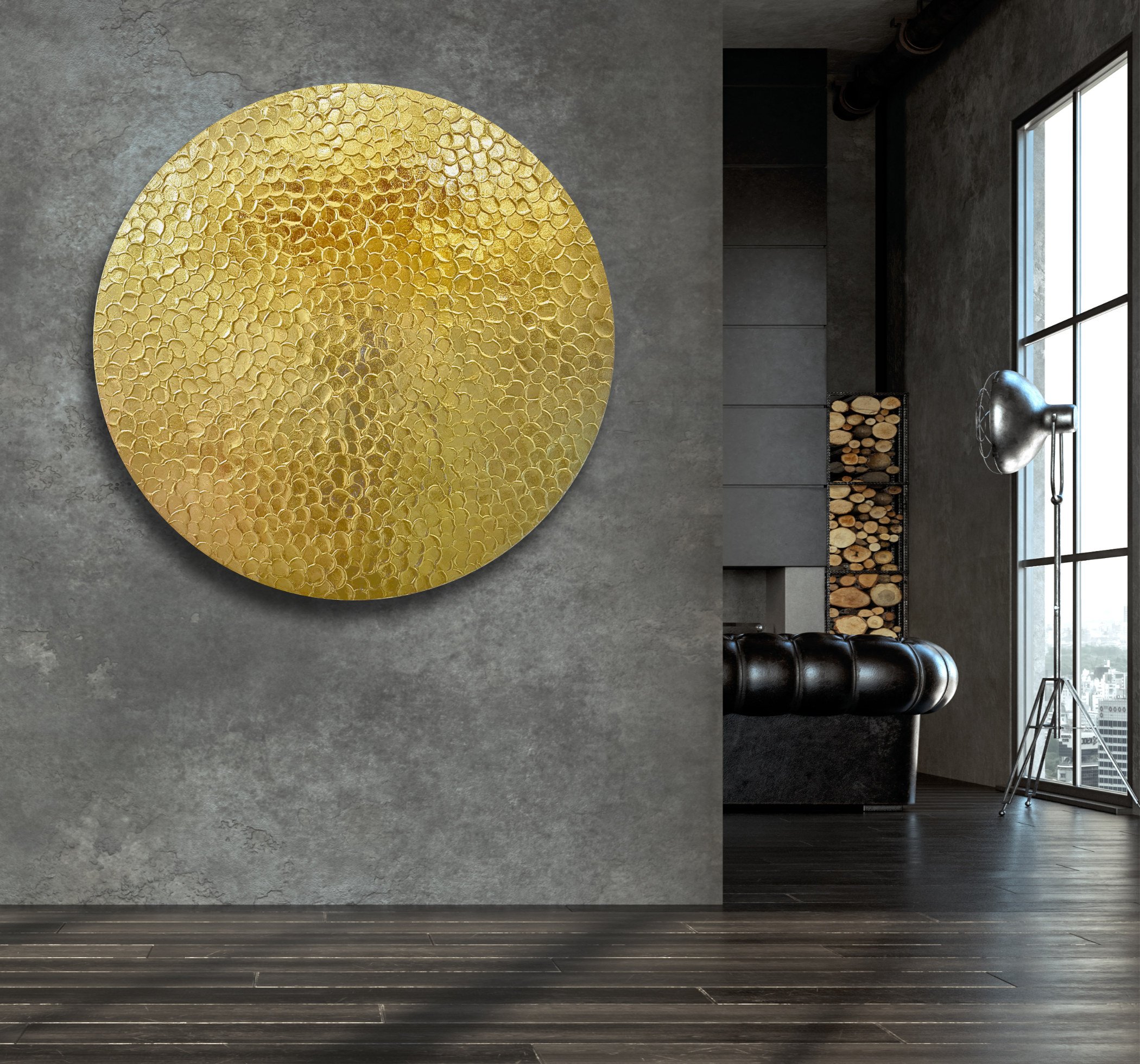 Golden 90cm round $850