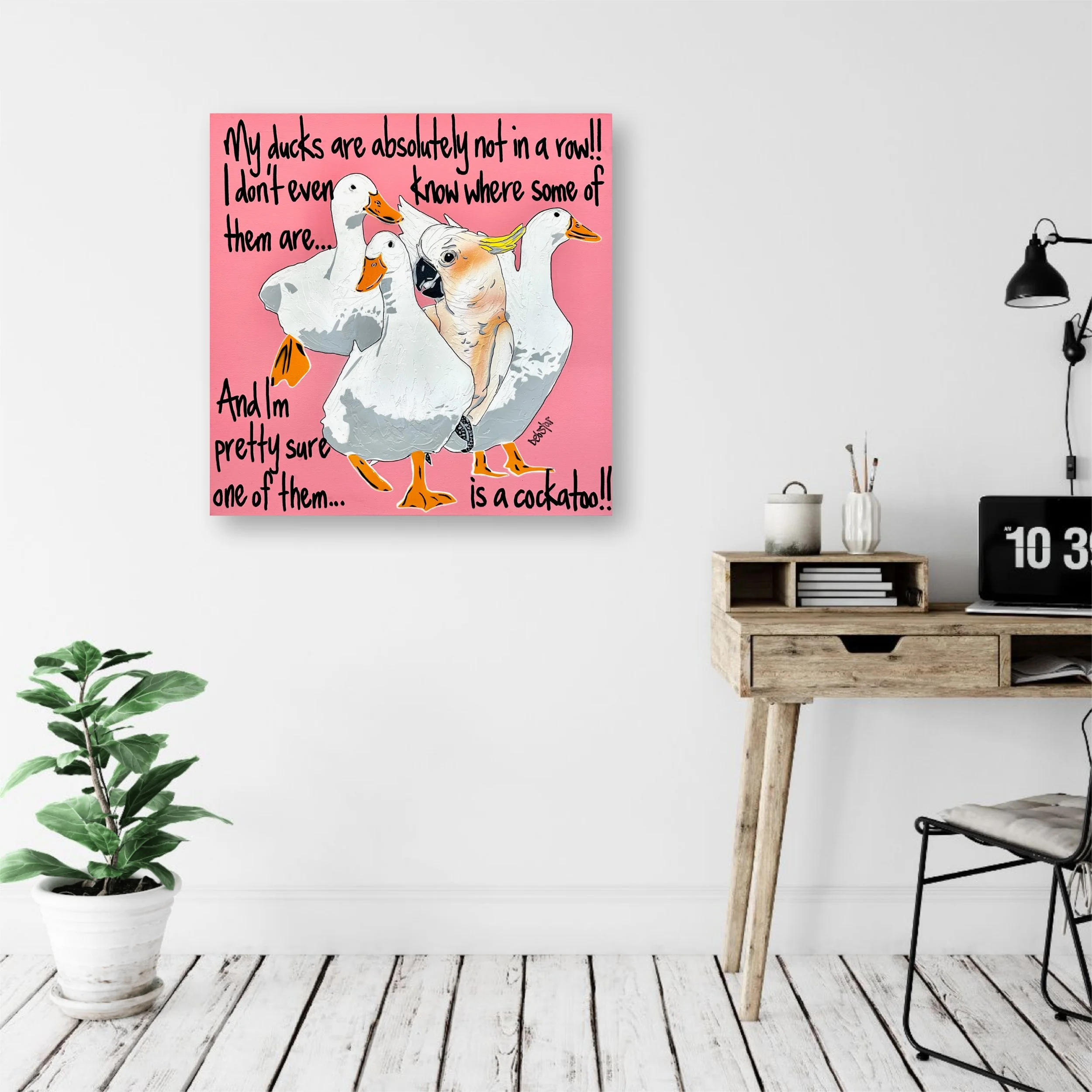 ducks-in-a-row-pink-bin-cockatoo-pop-art-debstar-deborah-lang-3.jpg