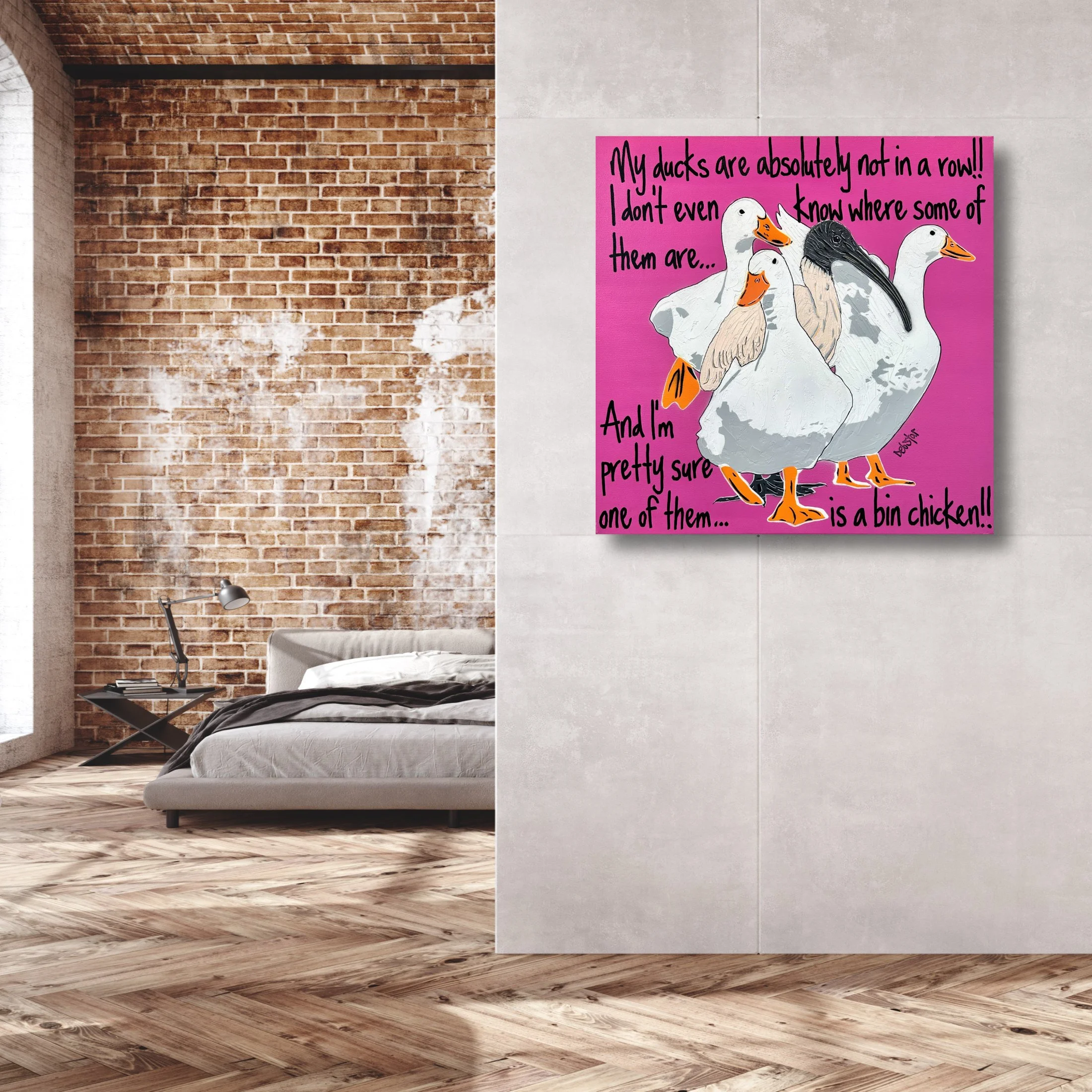 ducks-in-a-row-magenta-bin-chicken-pop-art-debstar-deborah-lang-6.jpg