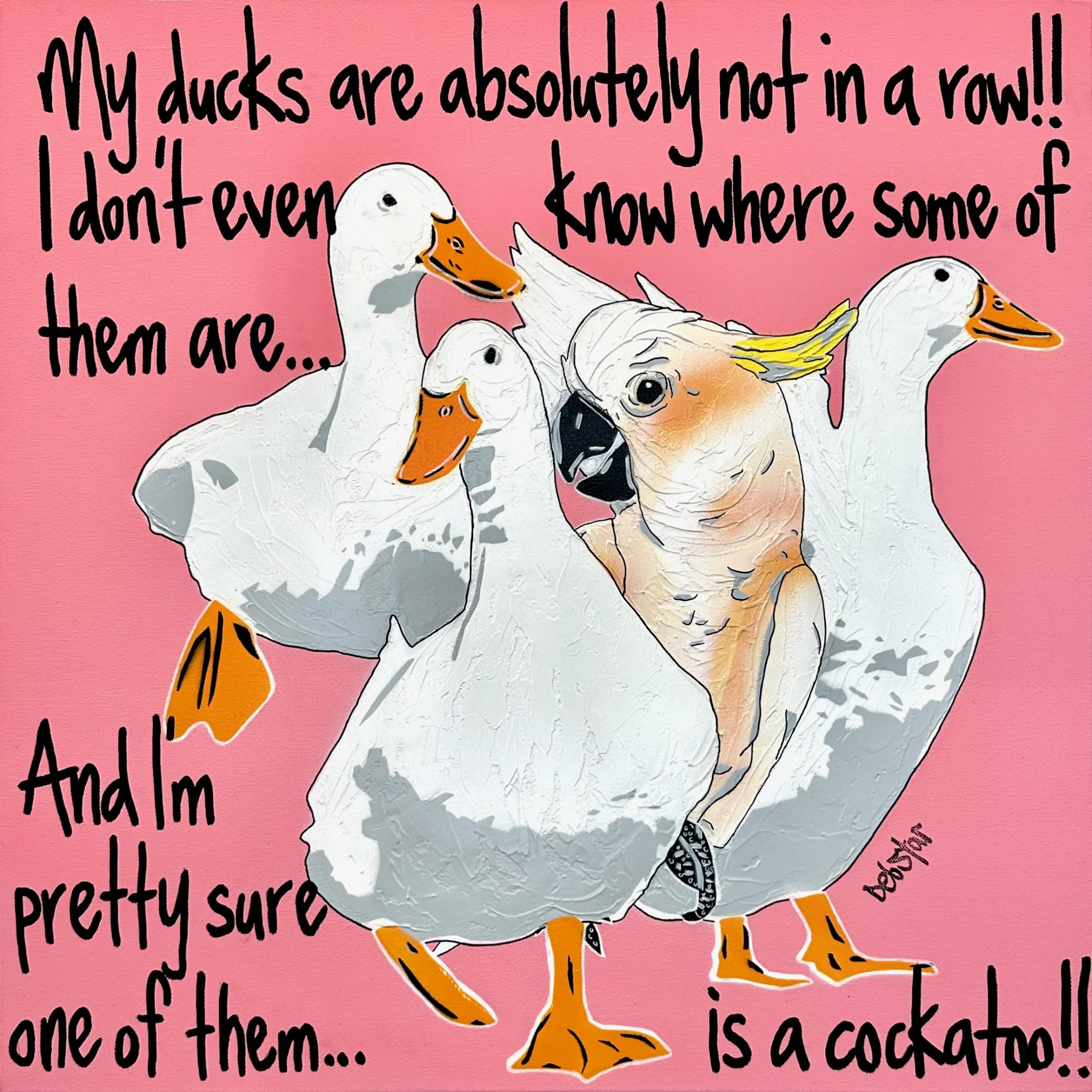 ducks-in-a-row-pink-bin-cockatoo-pop-art-debstar-deborah-lang-1.jpg